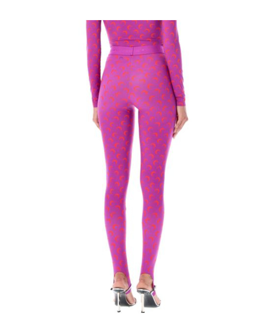 MARINE SERRE MARINE SERRE MOON PRINTED SKINNY-CUT LEGGINGS 