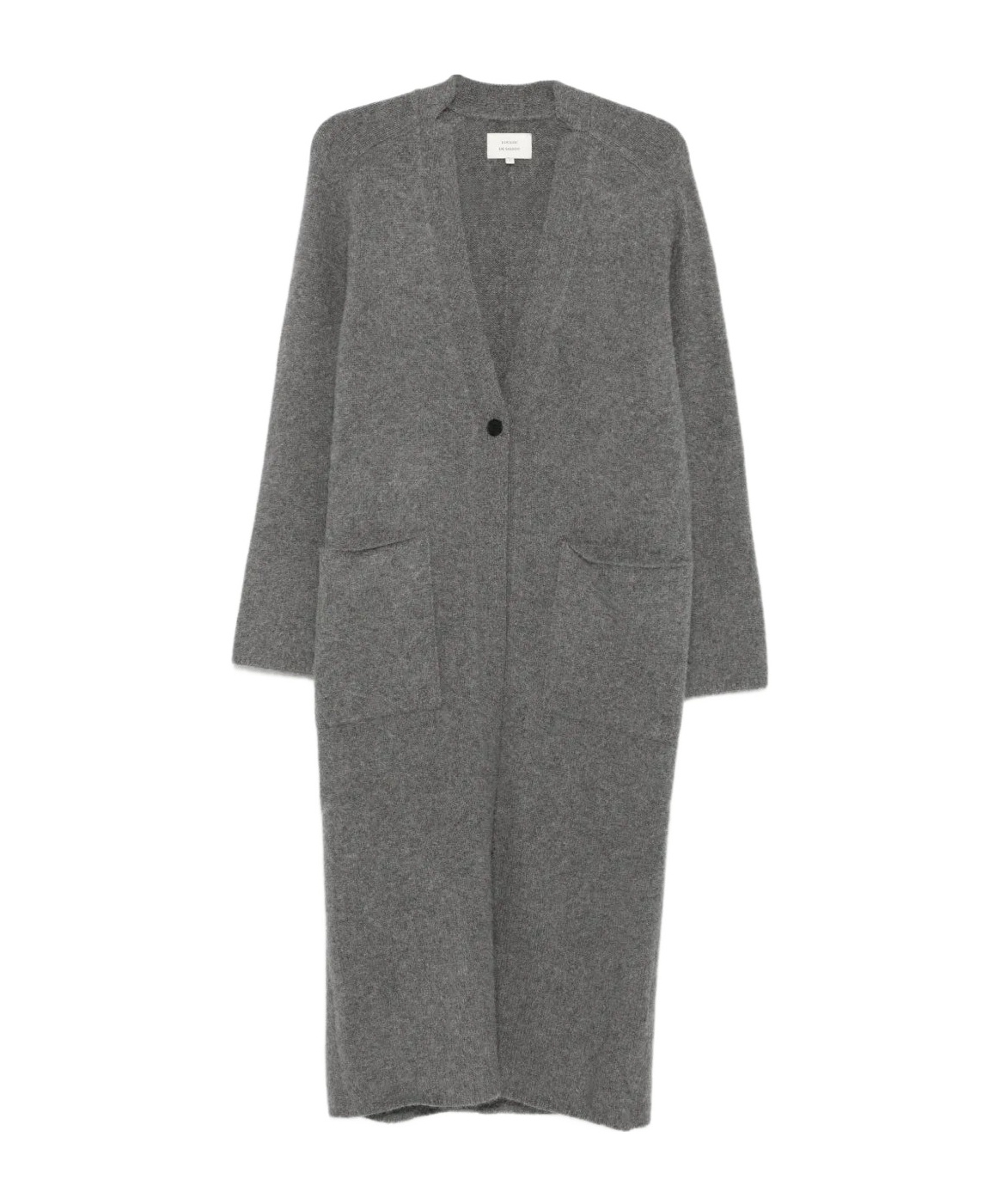 Loulou Studio Yak Buttoned Patch-pocket Cardigan In Gray