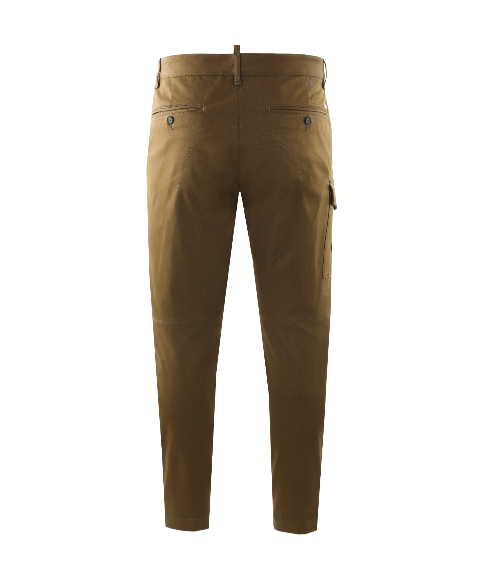 Dsquared2 Olive Cotton Blend Cargo Trousers In Green