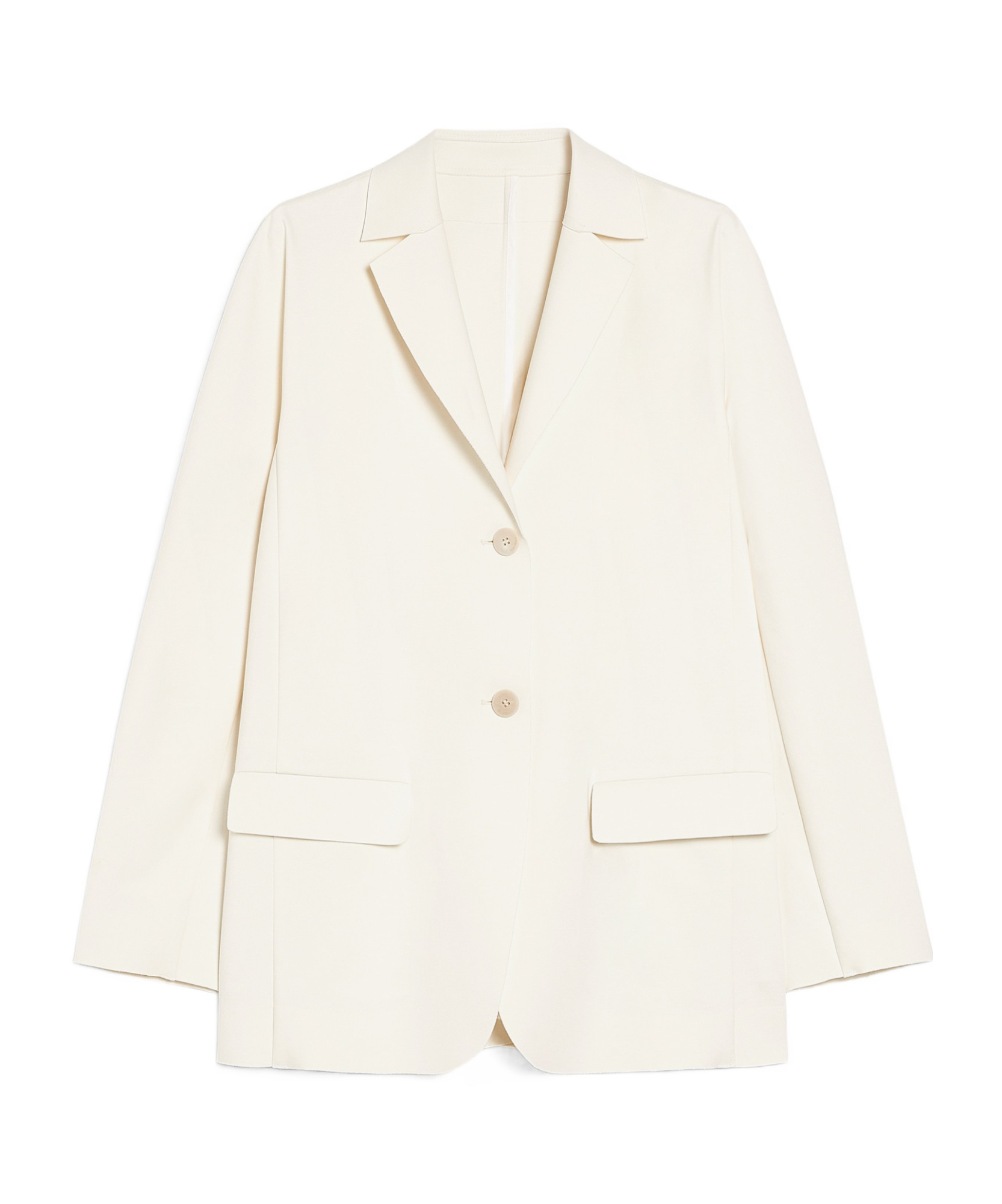 Max Mara Single-breasted Jersey Blazer In White