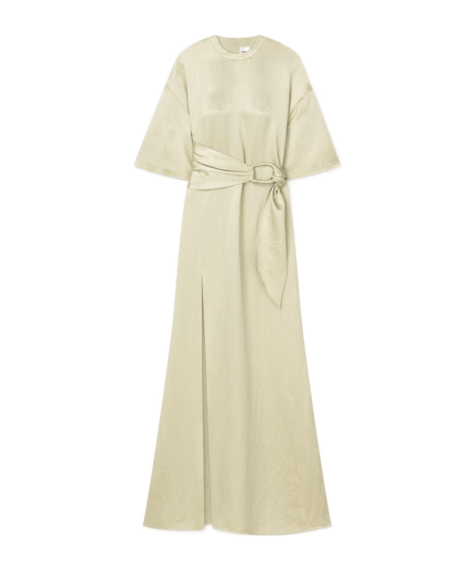 Nanushka Belted Maxi Dress In Nude