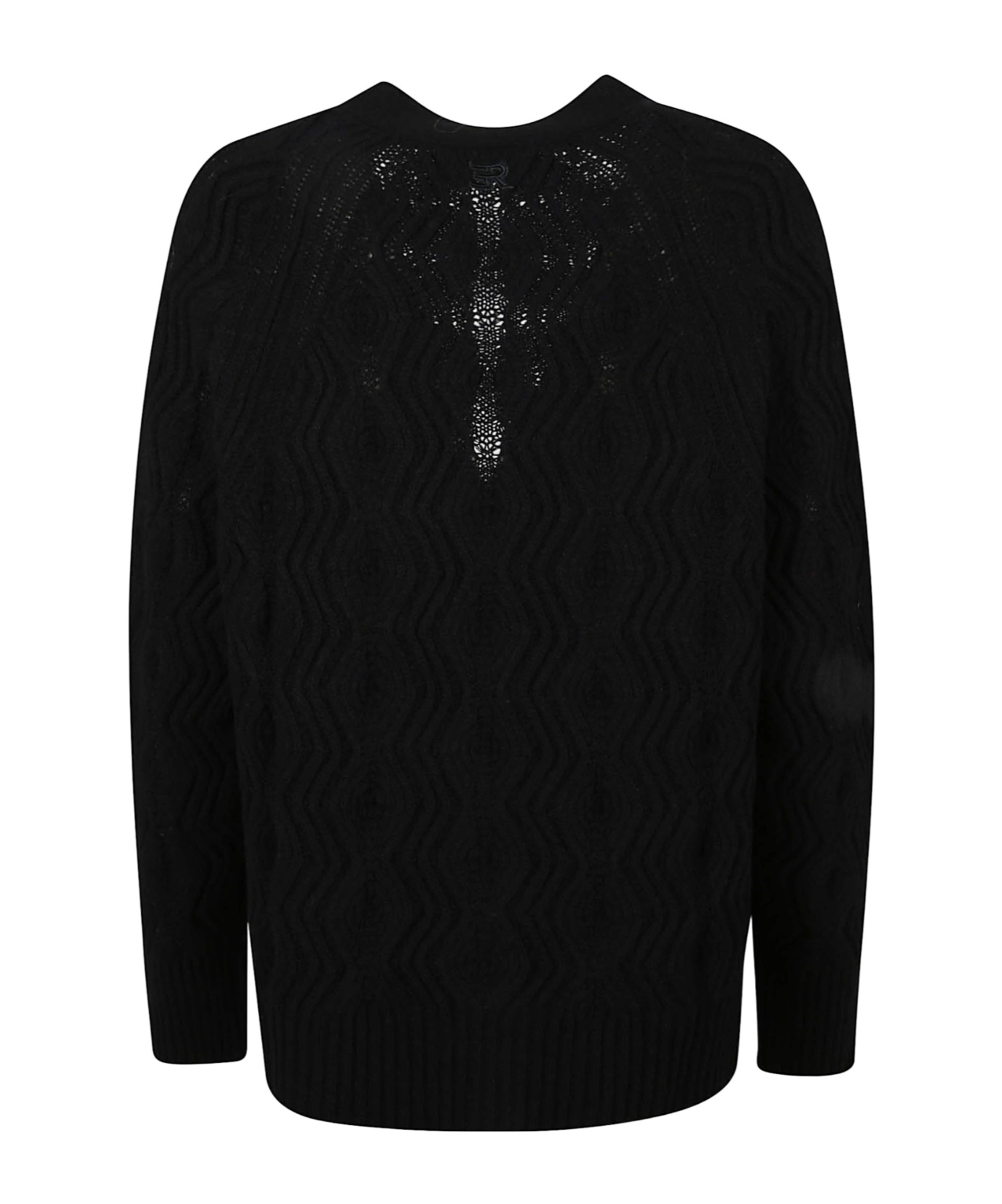 Ermanno Firenze Button Long-sleeved Sweater In Black