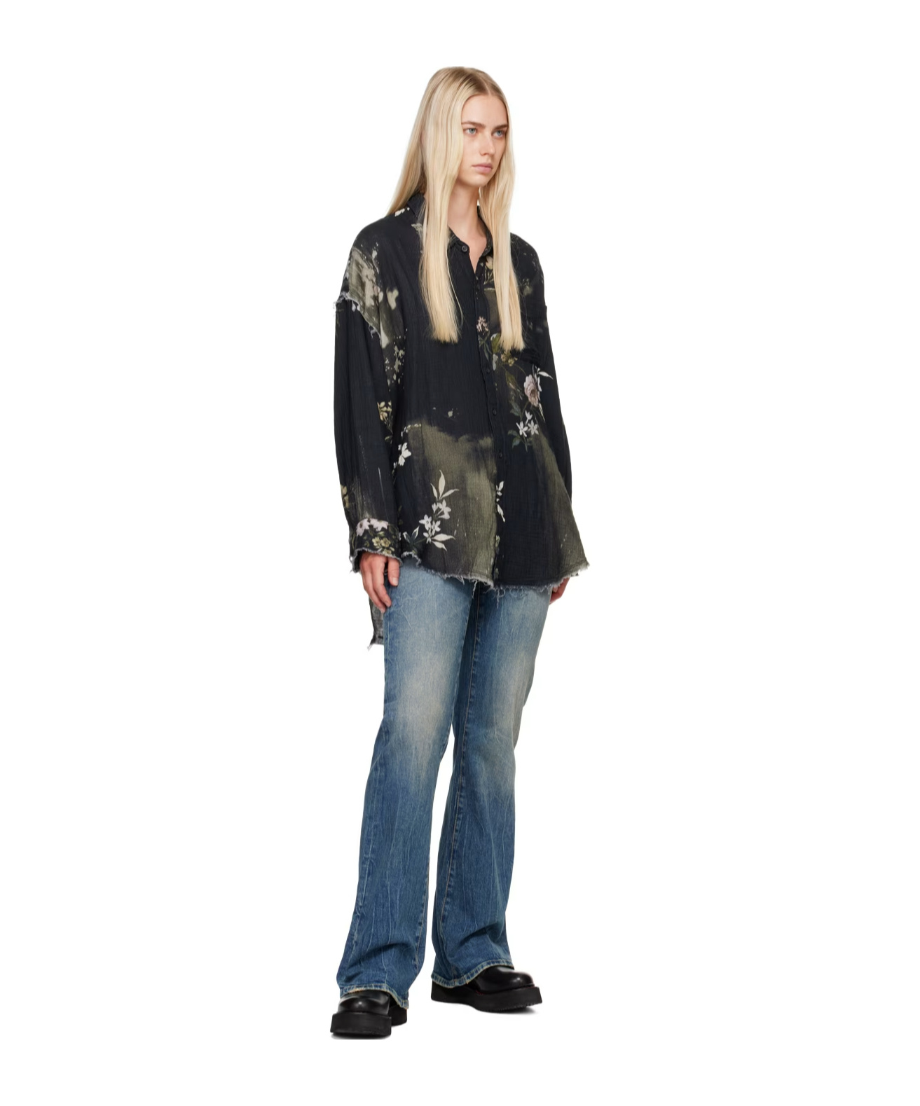 R13 Belt-loop Jeans In Blue
