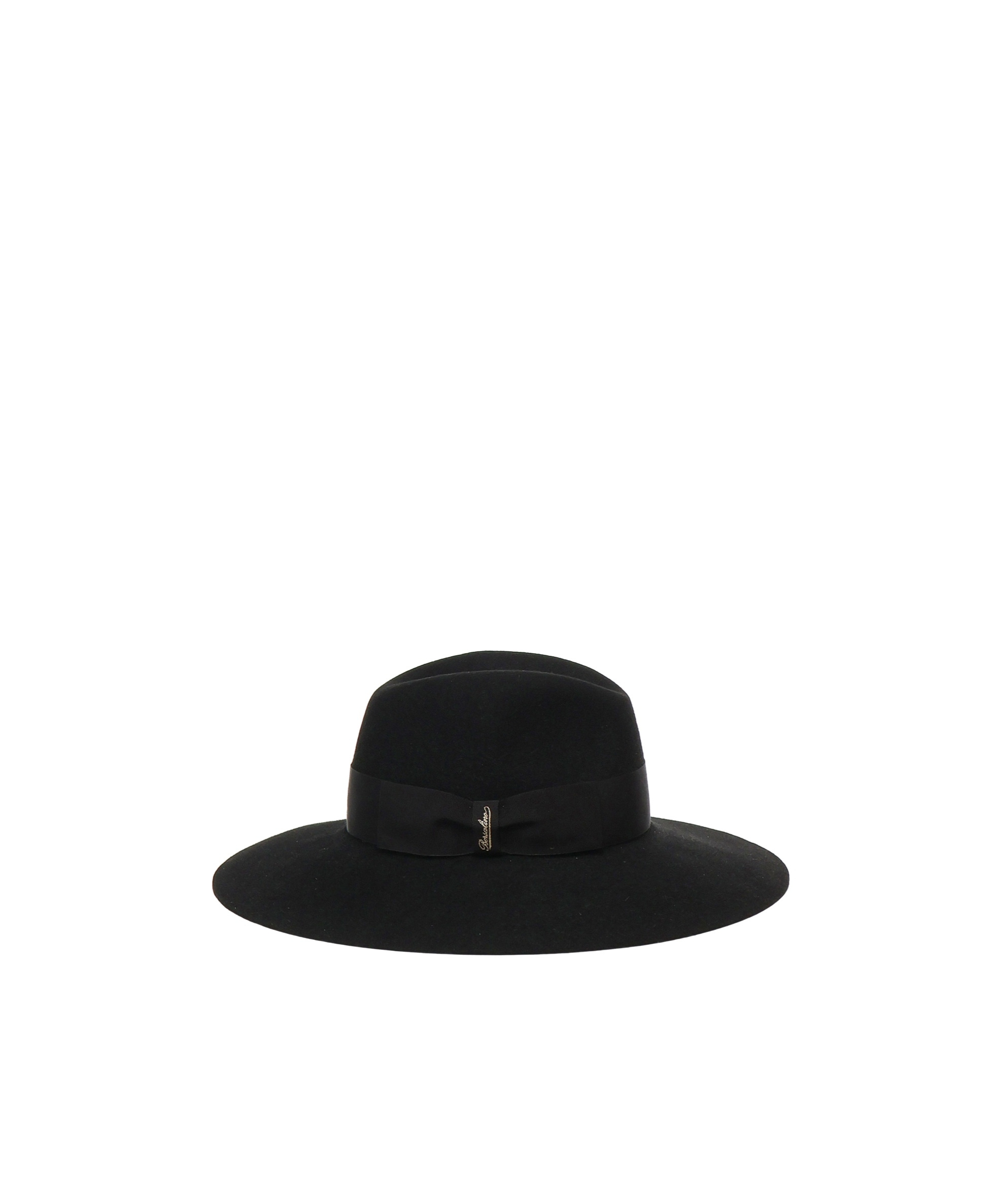 Borsalino Wide Brim Hat In Black