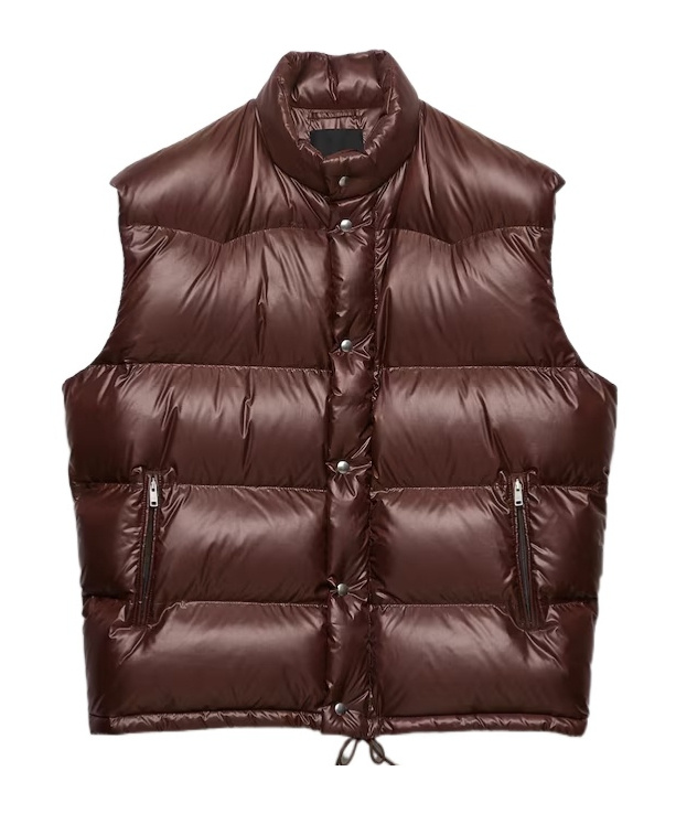 Prada Re-nylon Quilted Sleeveless Gilett In Brown