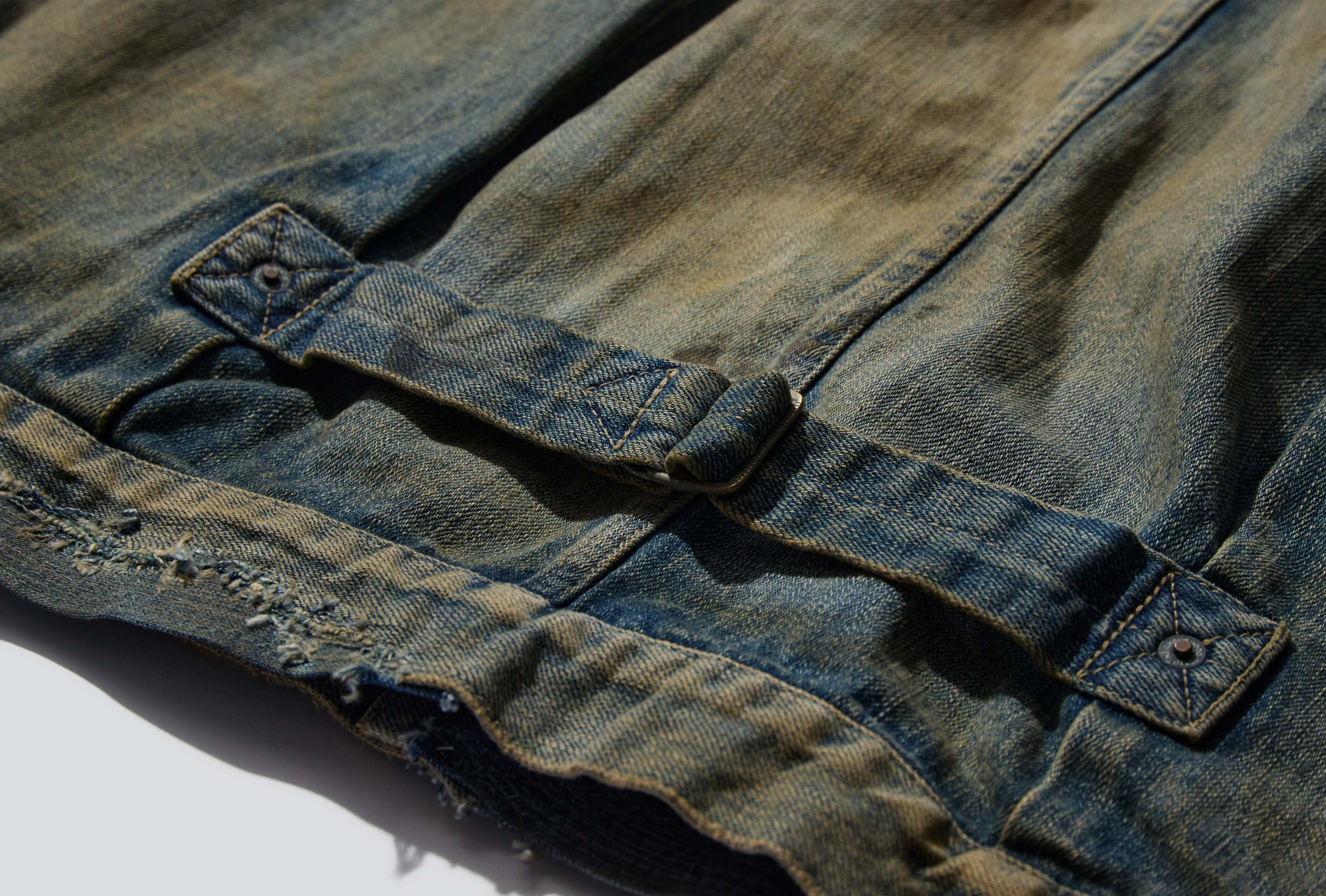 Neighborhood Long-sleeved Denim Jacket In Gray
