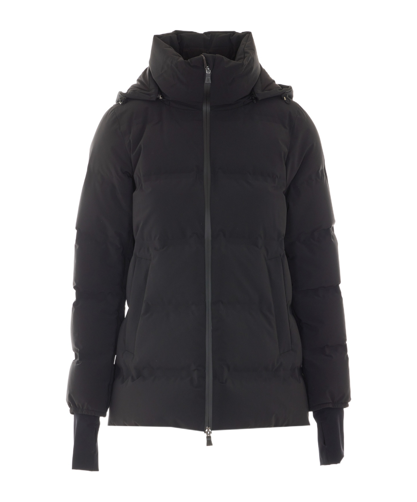 Herno Hooded Quilted Down Jacket In Black