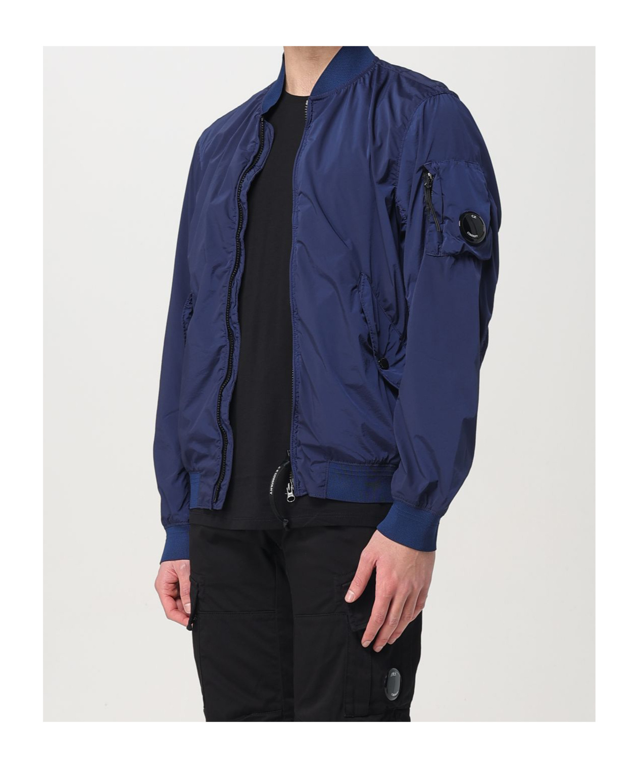 C.p. Company Long-sleeved Casual Jacket In Blue