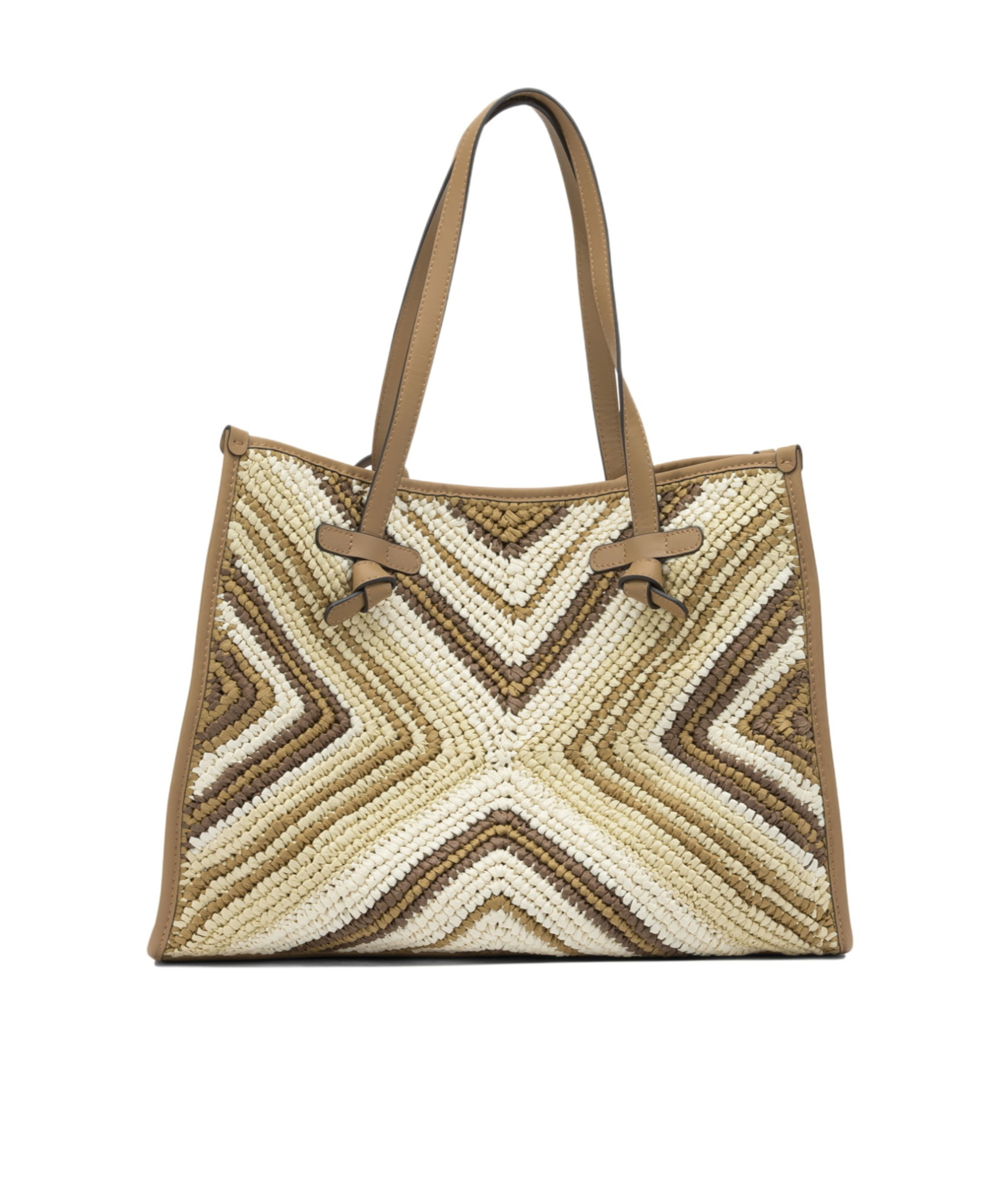 Gianni Chiarini Modern Shoulder Bags Featuring Dual Handles In White