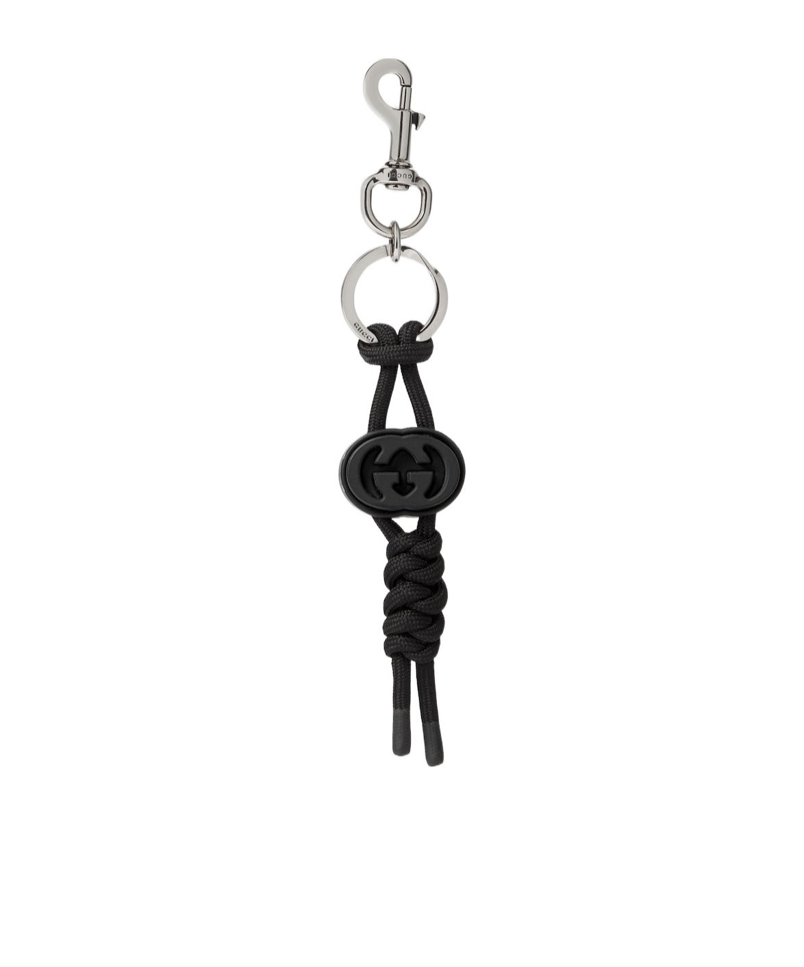 Gucci Keychain With Interlocking G In Black