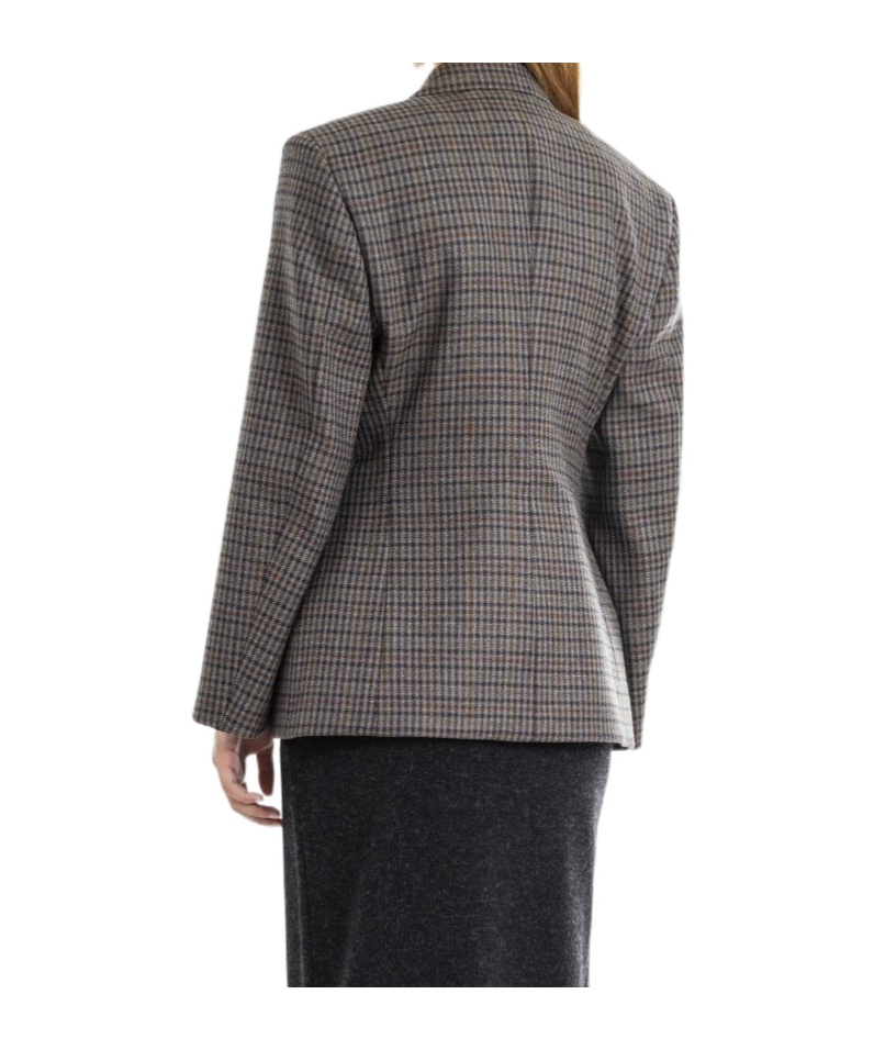 Balenciaga Checked Casual Jacket In Black