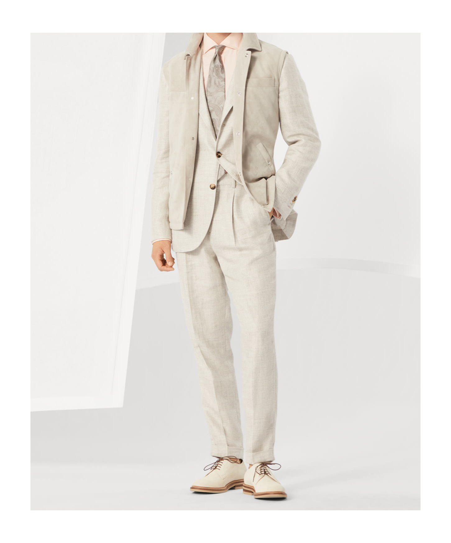 Brunello Cucinelli Cavallo Blazer In White