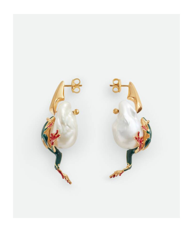 Bottega Veneta Rana Earrings In White