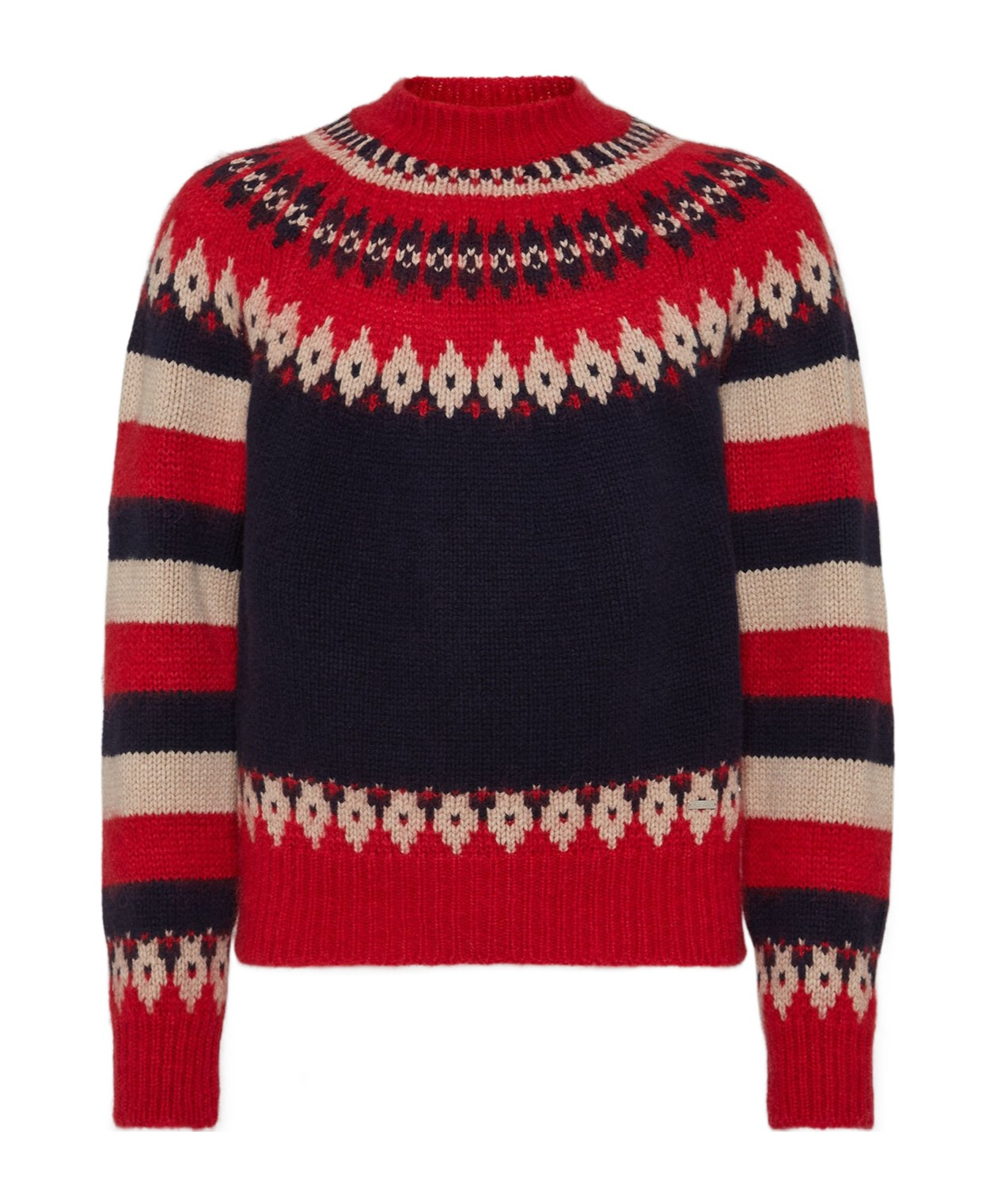 Dsquared2 Intarsia-knit Design Jumper In Black