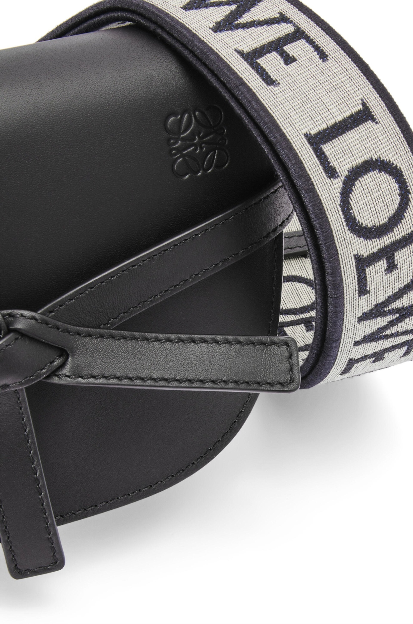 Loewe Women Gate Dual Mini Leather Crossbody Bag In Black