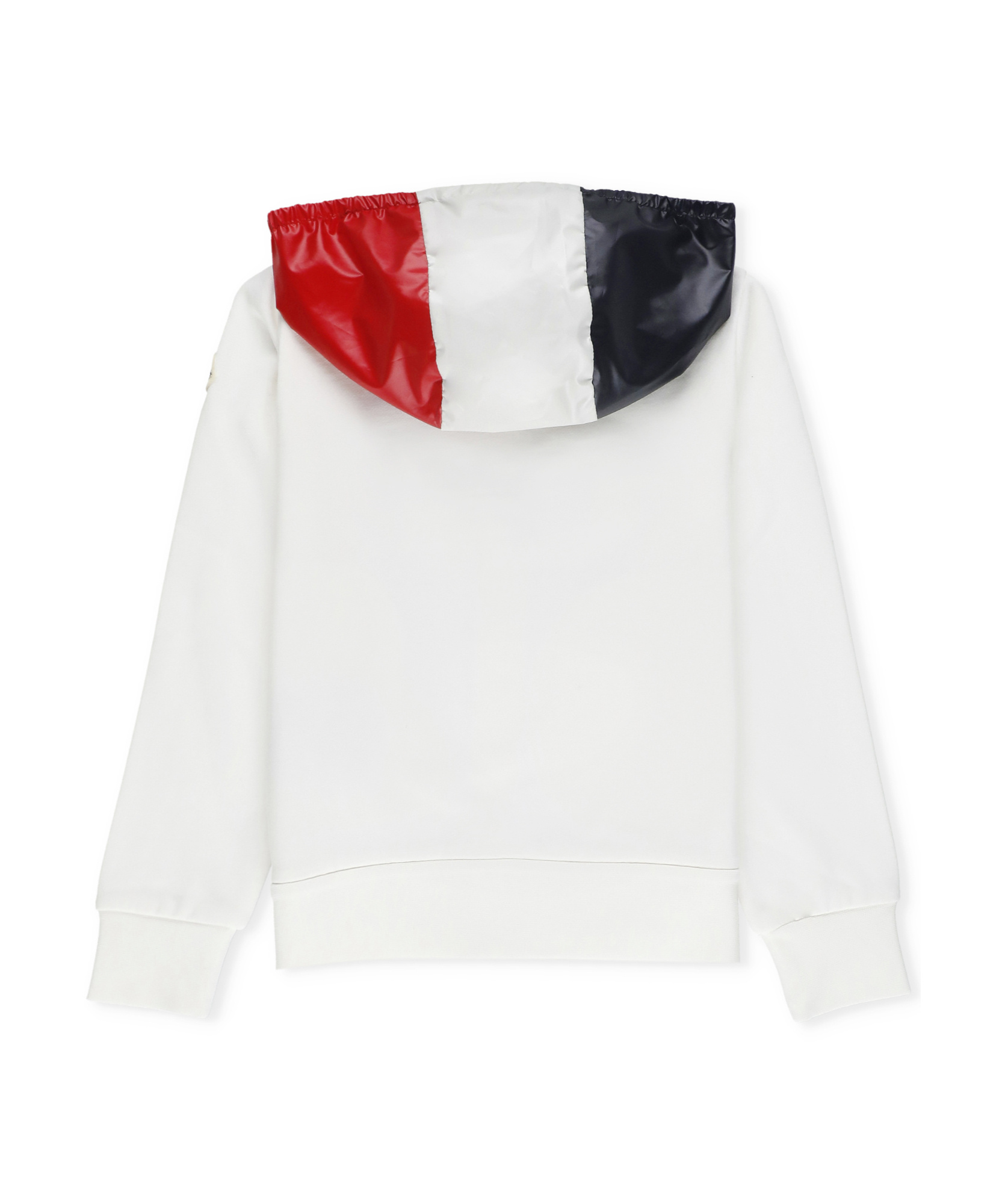 Moncler Enfant Logo Patch Zip-up Hoodie In White
