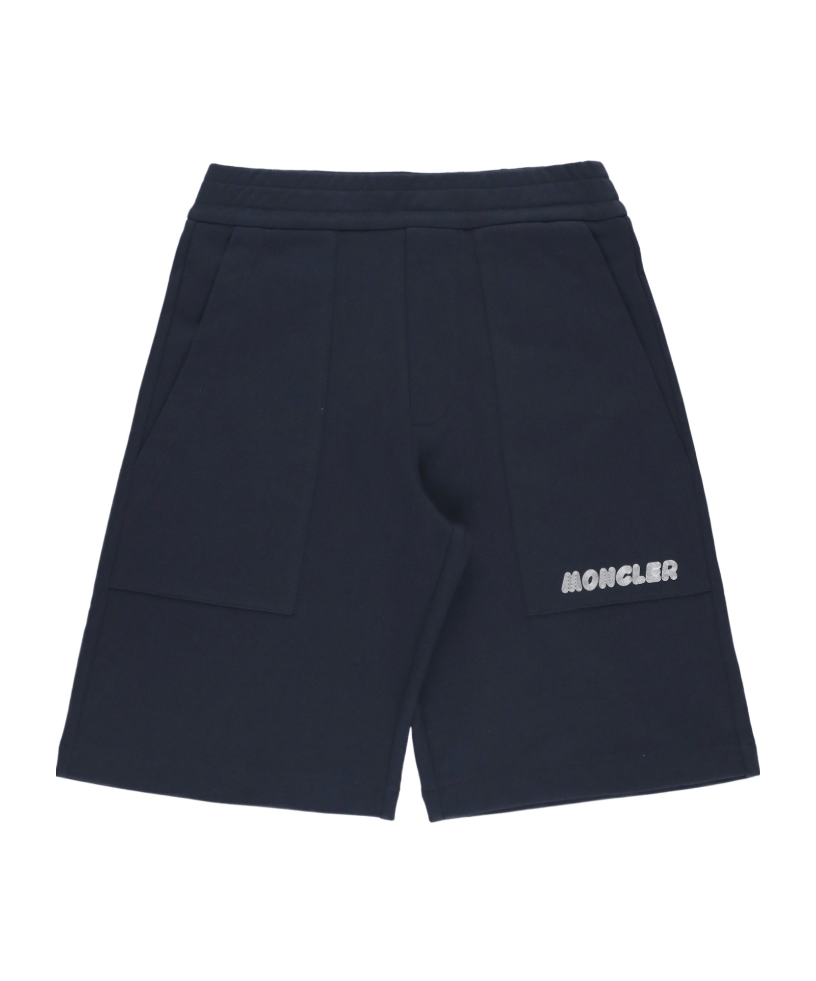 Moncler Elastic Waist Shorts In Blue
