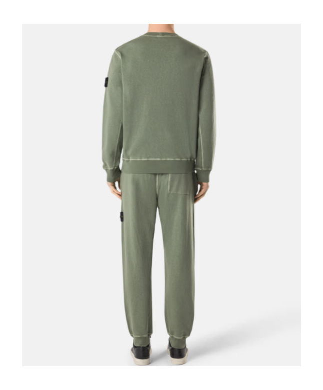 Stone Island Regular Fit Joggers With Slub Effect And Pocketts In Green