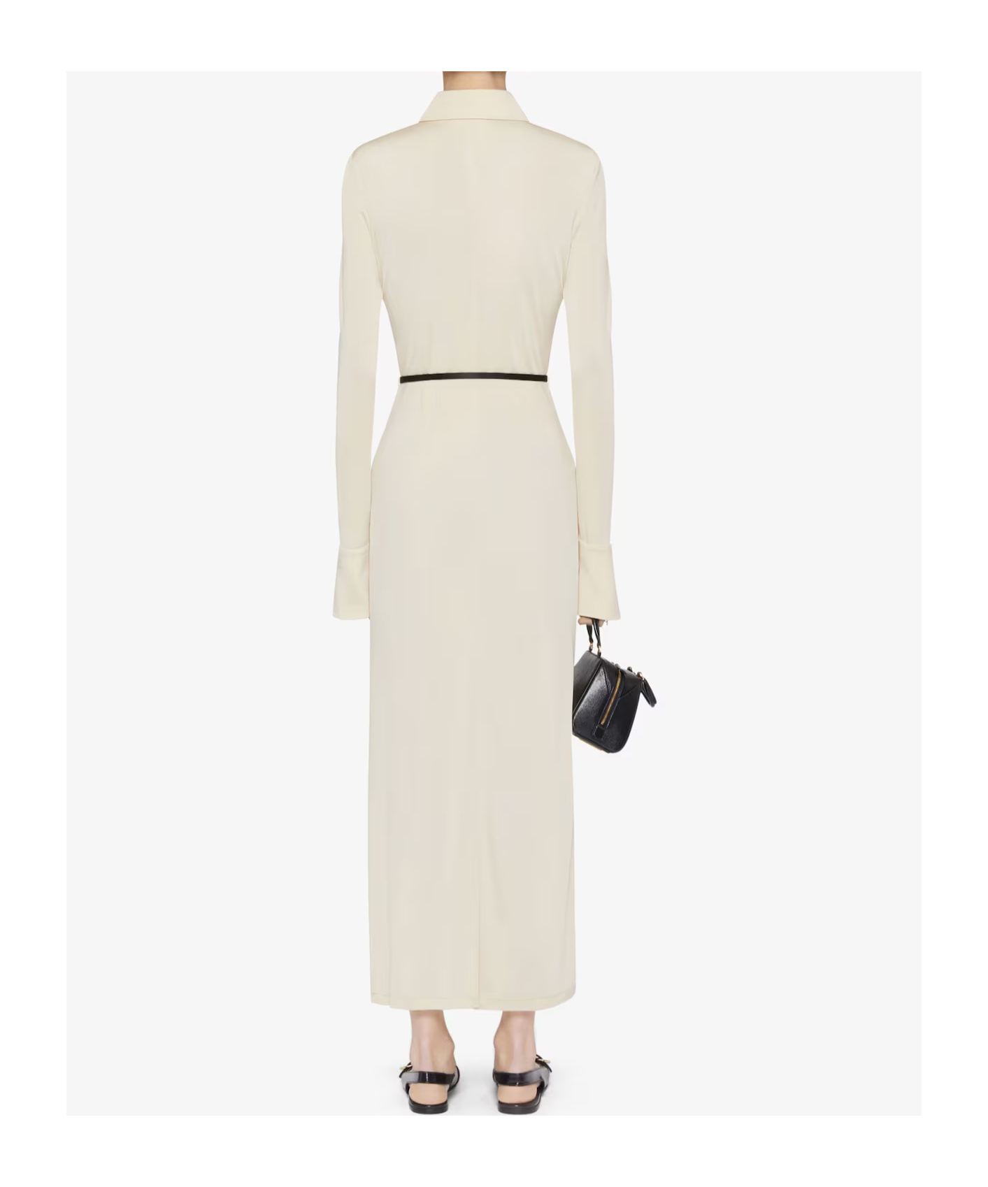 Givenchy Woman Maxi Dress Beige Size 4 Viscose In White