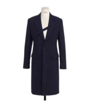Dior Long-sleeved Coat In Blue