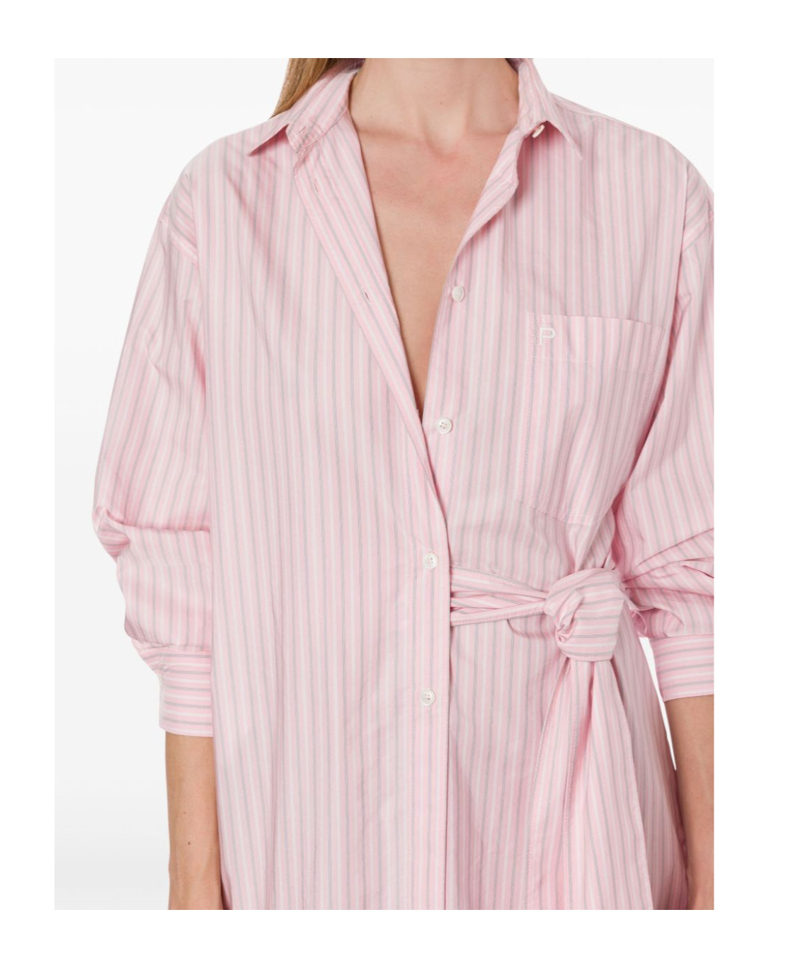 Philosophy Di Lorenzo Serafini Striped Shirt Dress In Pink