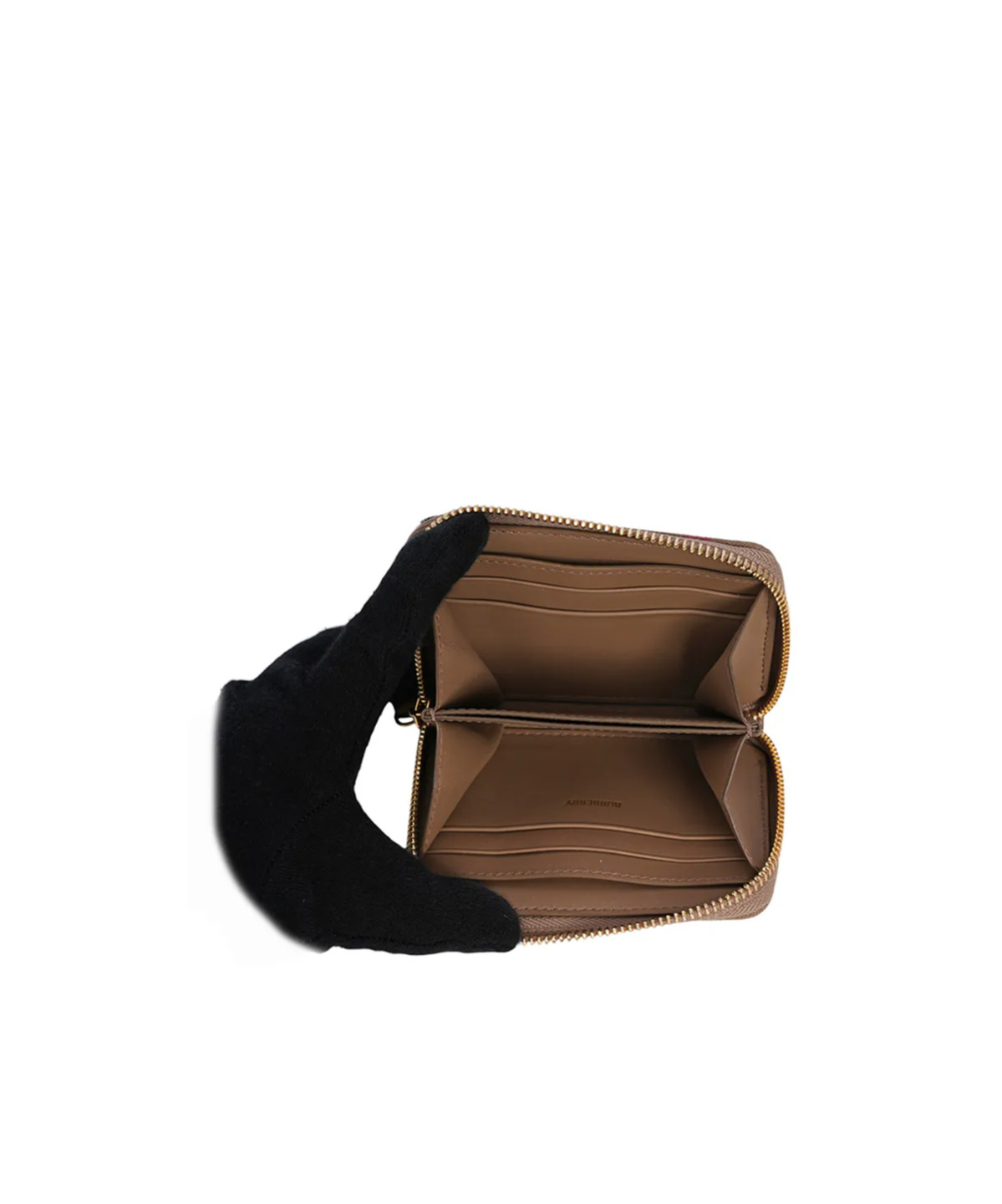 Burberry Zippered Change Purse In Earthy Brown
