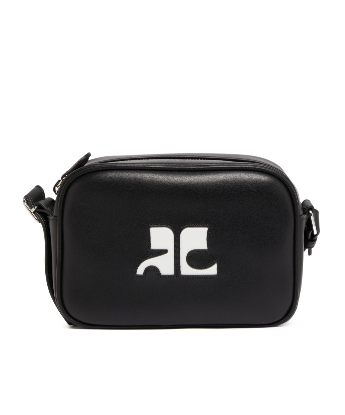 Shop Courrèges Thin Shoulder Strap Single Shoulder Bag In Black