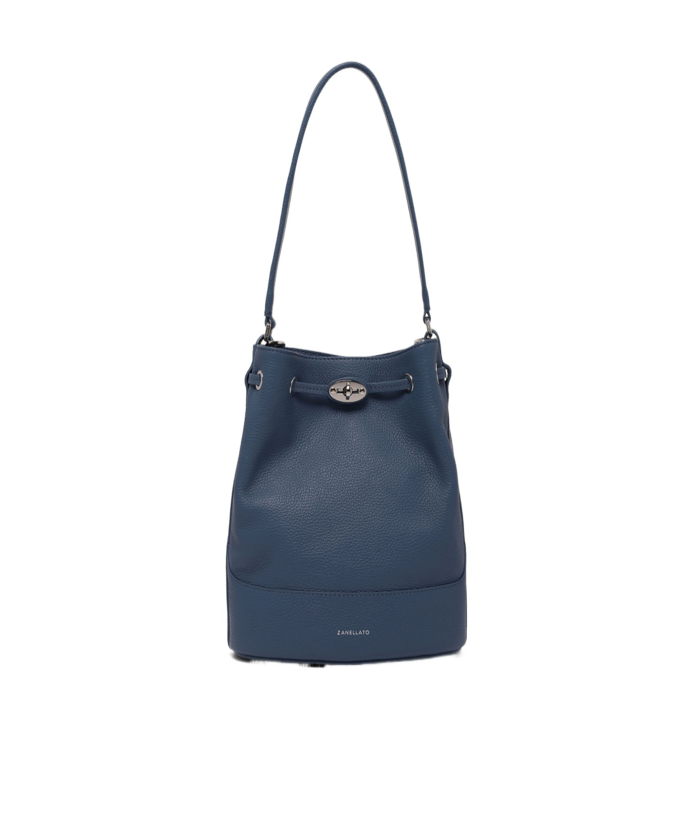 Zanellato Monda Twist-lock Small Bucket Bag In Blue