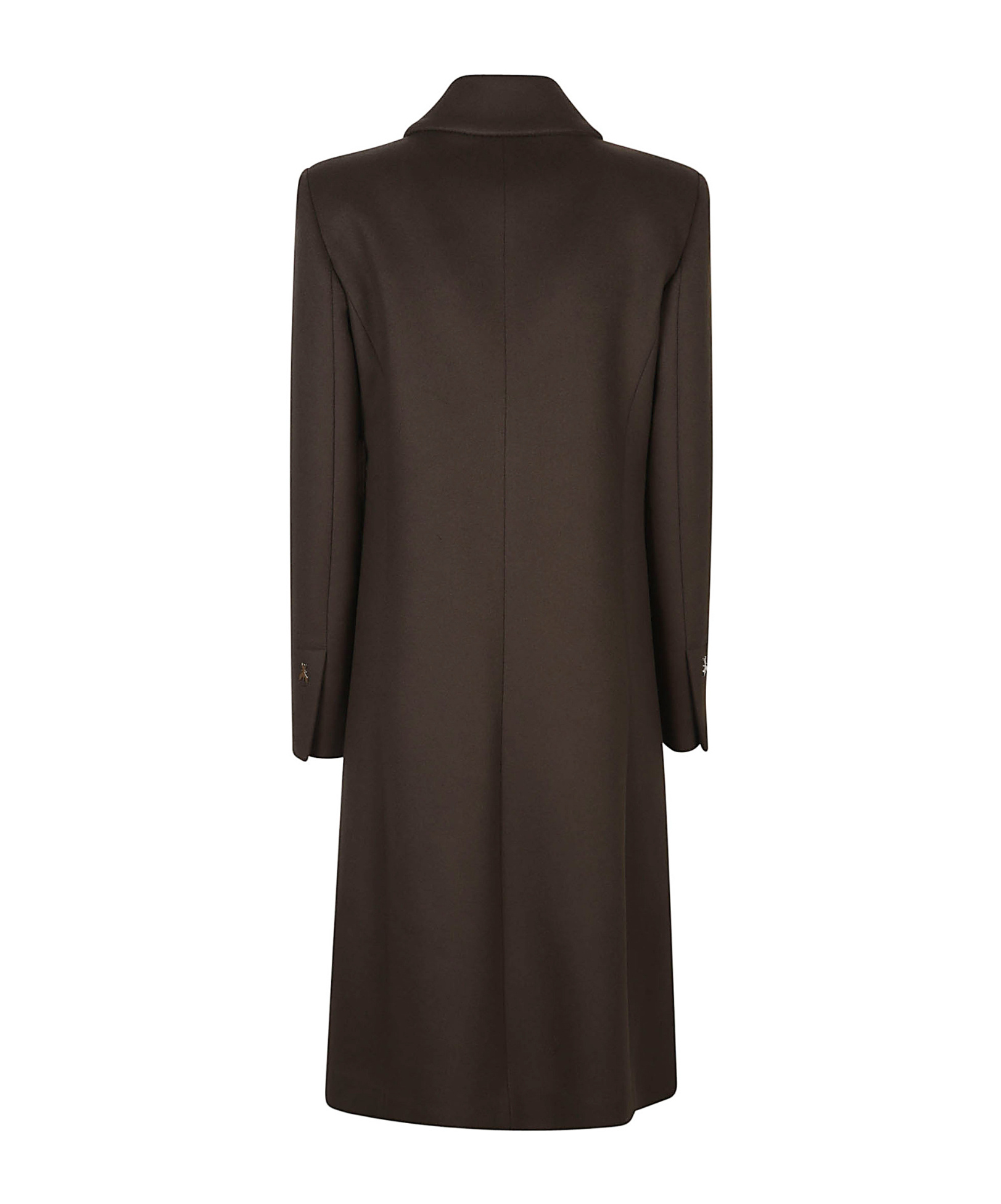 Patrizia Pepe Single-breasted Coat In Brown