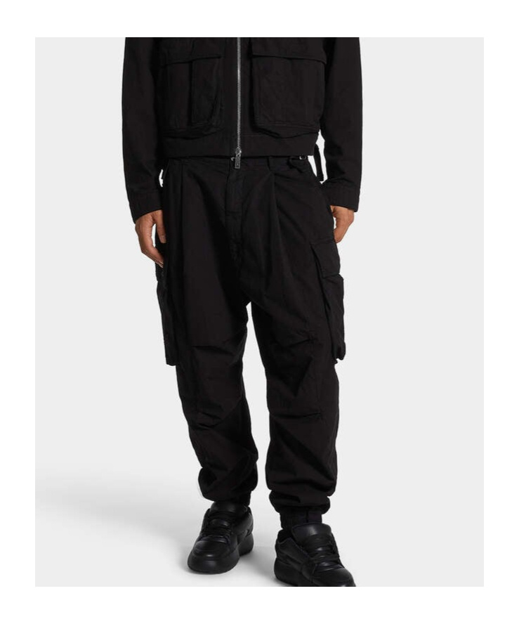 Dsquared2 Cotton Straight-leg Trousers In Black