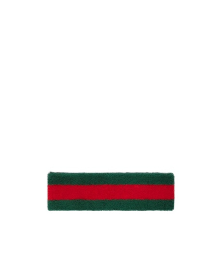 Gucci Mesh Terry Cloth Headband In Green
