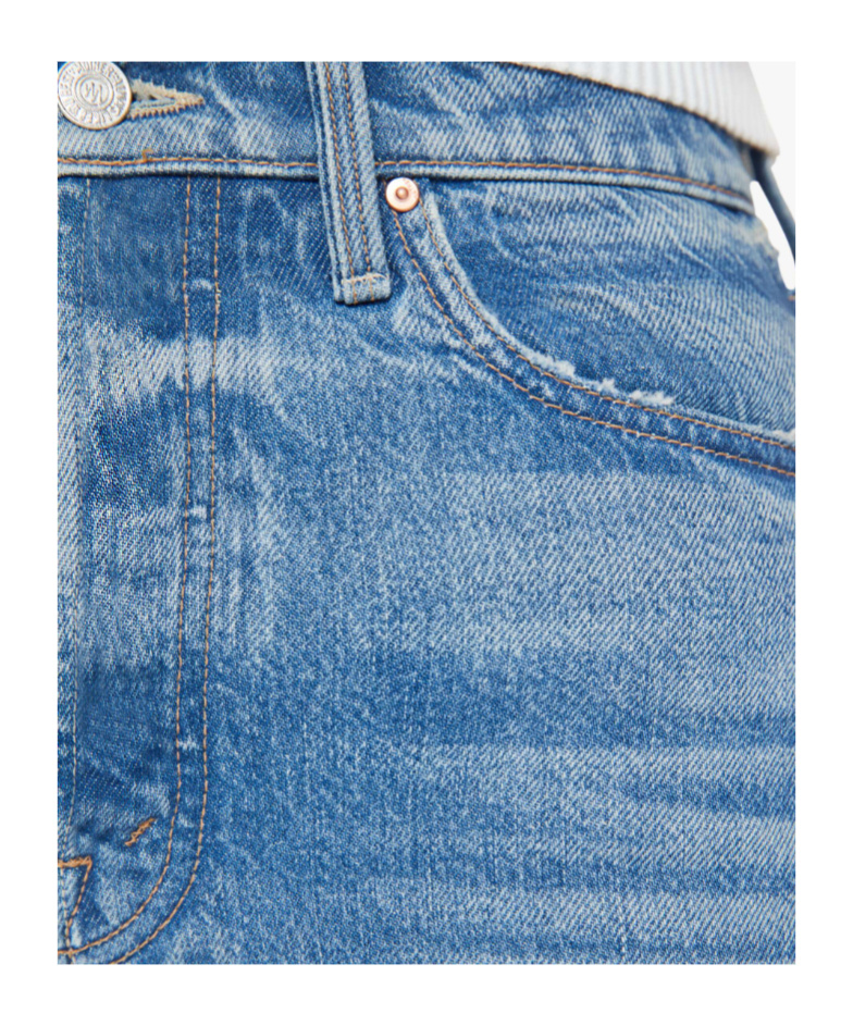 Mother The Rambler Sneak High-waisted Pants In Blue In Medium Blue Washed