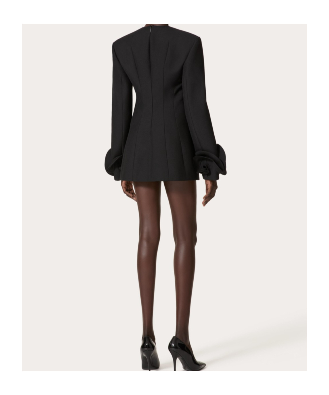 Valentino Robe Courte En Double Compact Drill Femme Noir 40 In Black