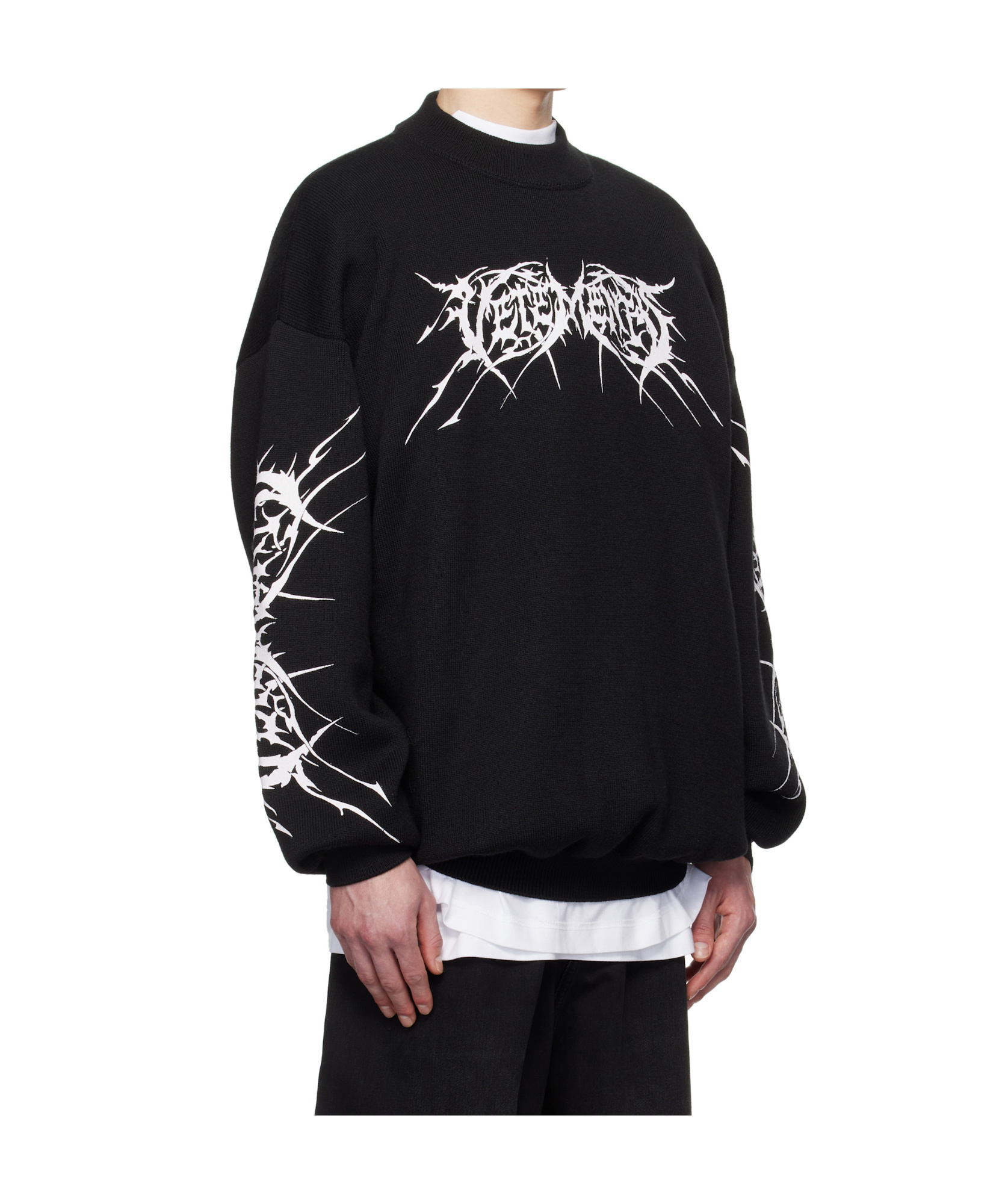 Vetements Crew Neck Sweater In Black