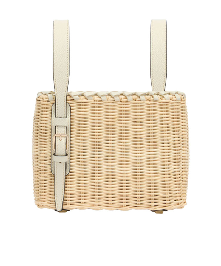 Valextra Soft Wicker Bucket Micro Bag