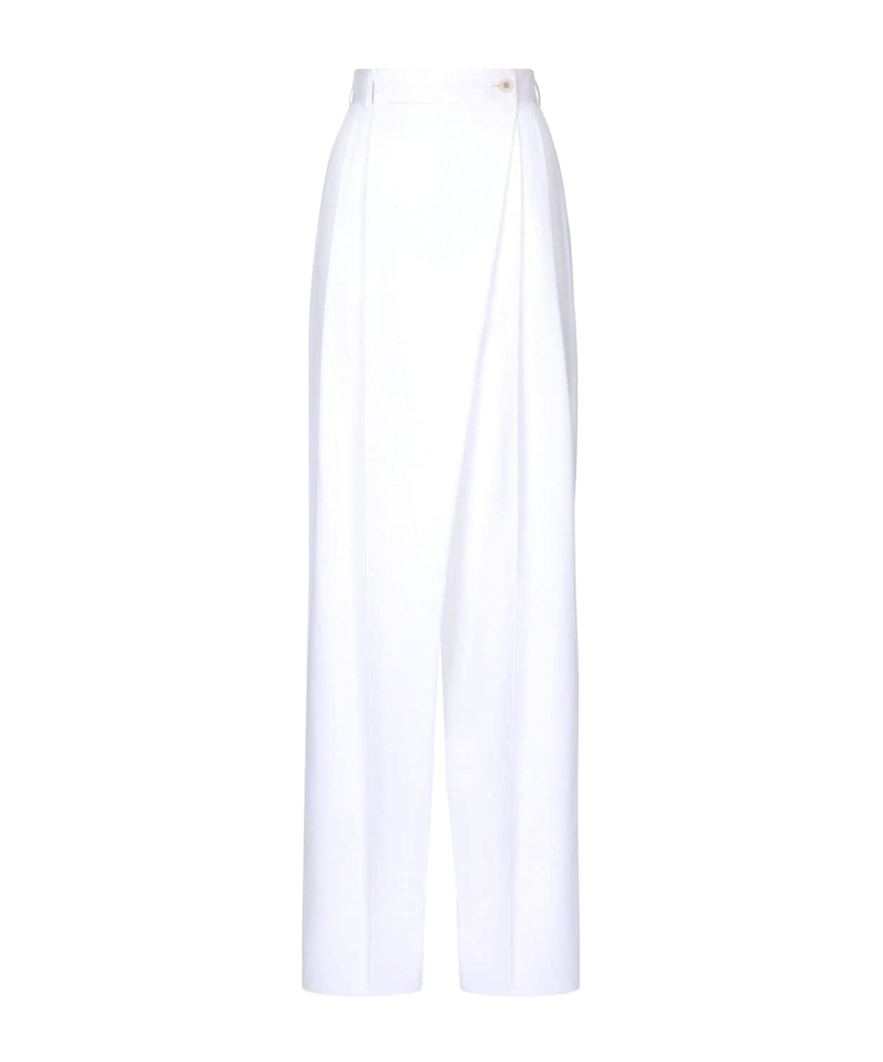 Dolce & Gabbana High-waist Flared Trousers In White