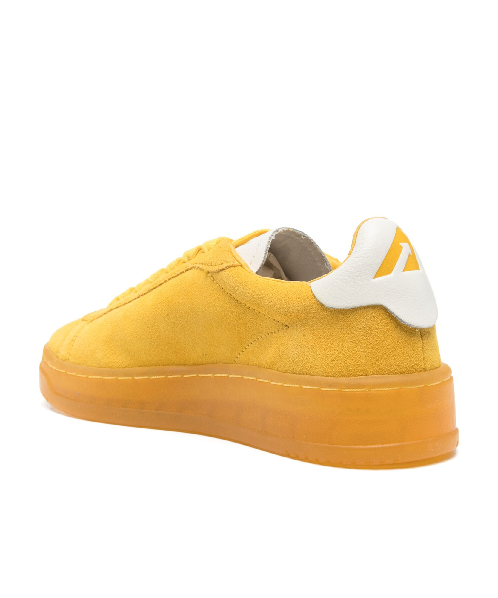 Autry Transparent Sole Sneakers With Contrasting Accents In Yellow