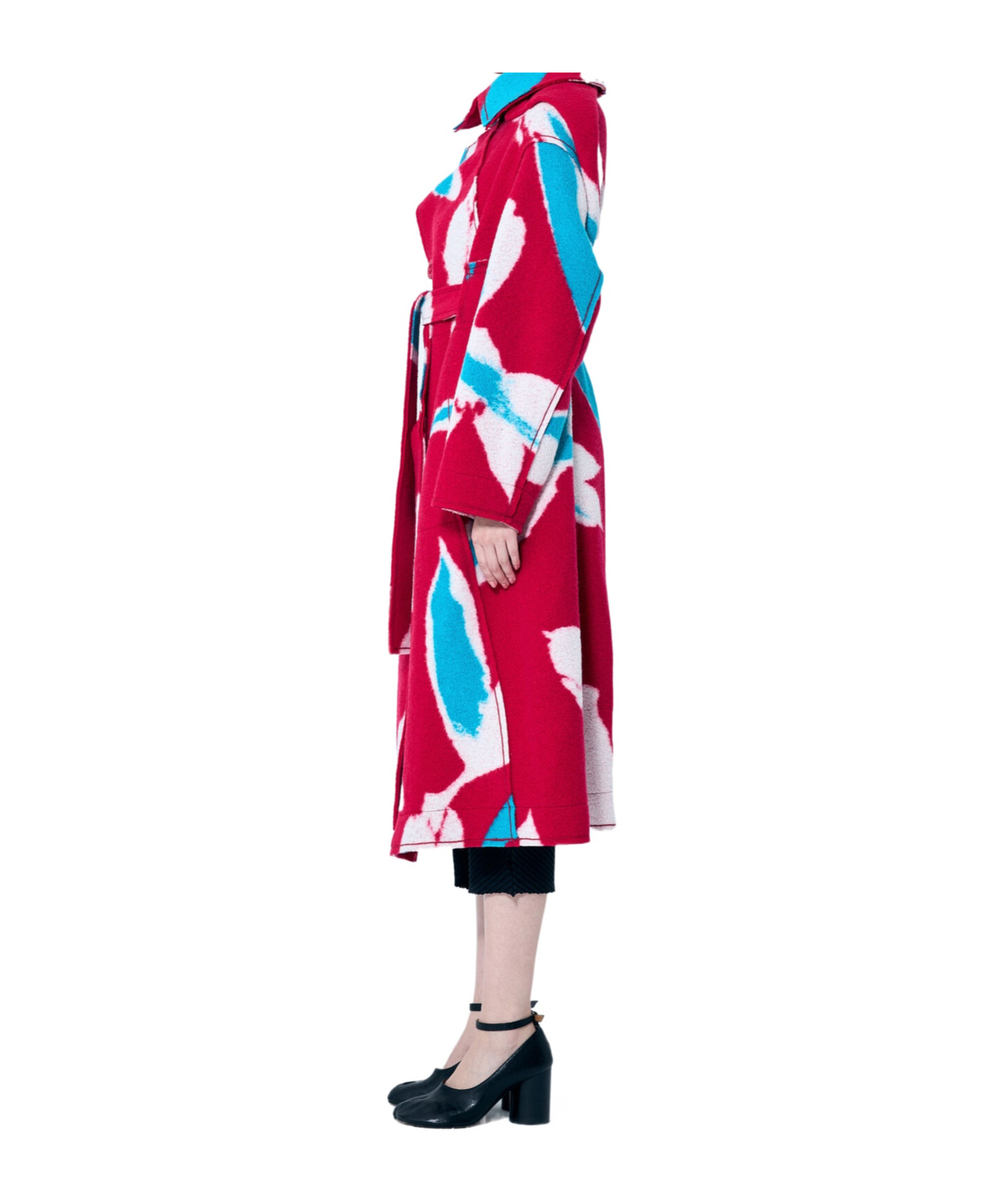 Issey Miyake Vigor Trench Coat In Red