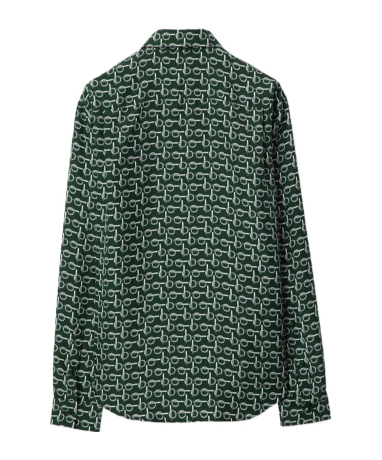 Burberry Prorsum Woman Shirt Green Size 4 Silk In Green