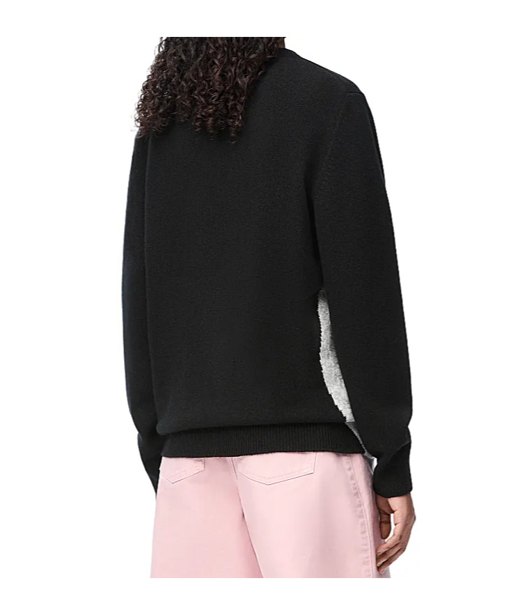 Loewe X Suna Fujita Wool-blend Moon Cardigan In Black