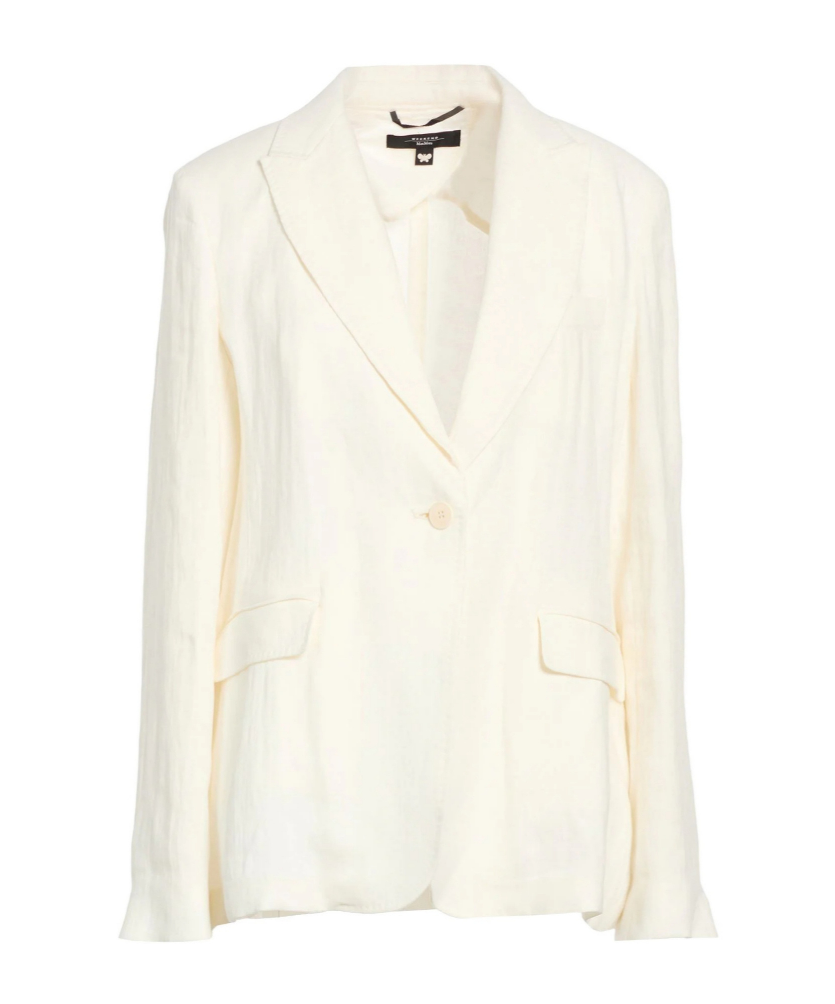 Weekend Max Mara Linen Single- Blazer In Camel