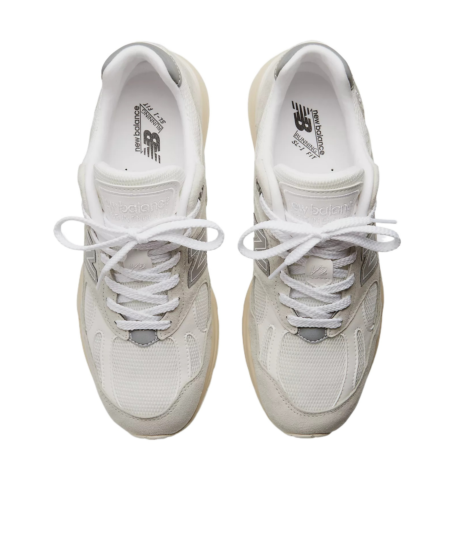 New Balance Sporty Pigskin And Mesh Sneakers With Cushioned Sole In Wind Chime With White And Frozen Dew
