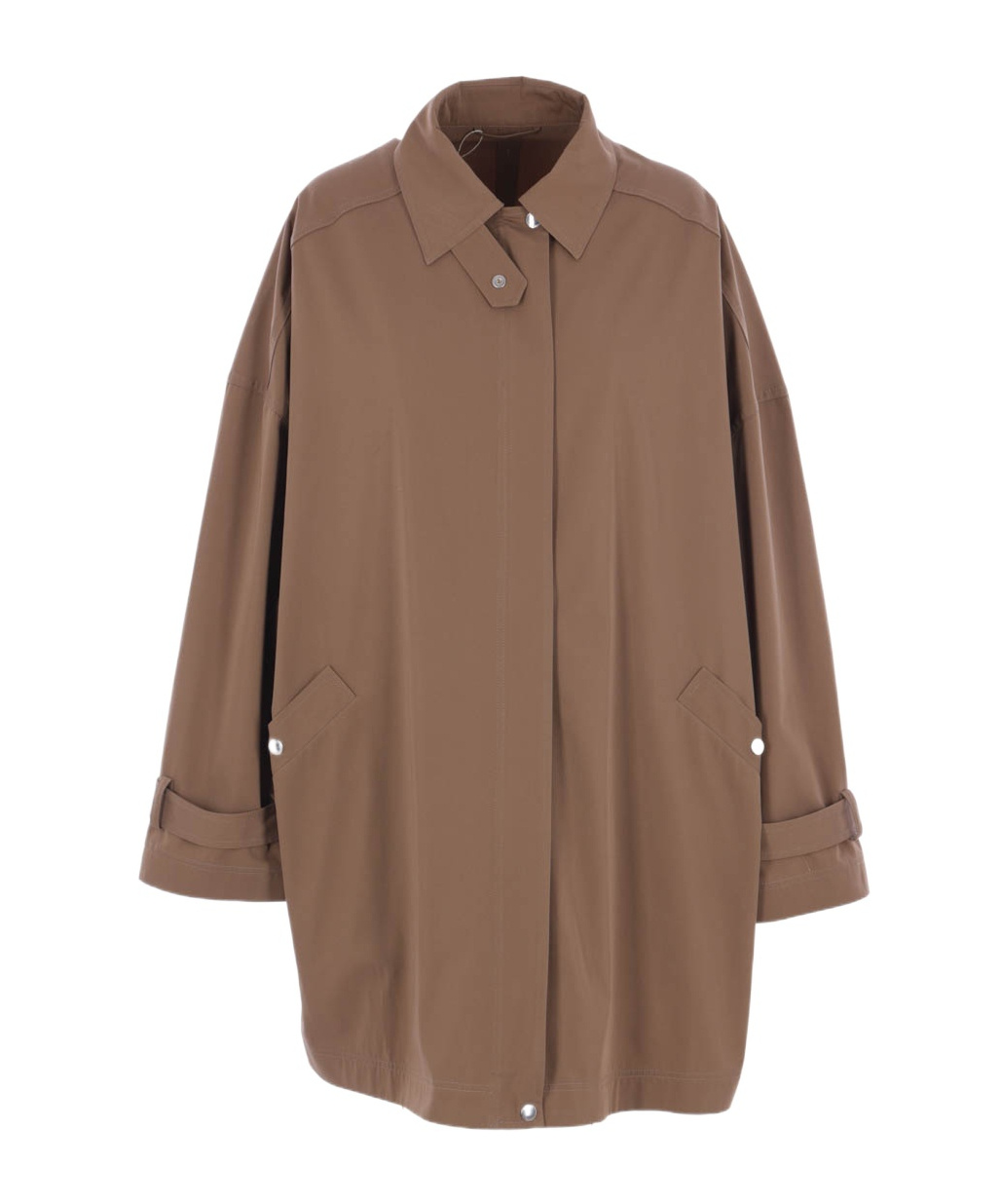 Totême Toteme Women Hazel Organic Cotton Oversized Trench Jacket In Brown