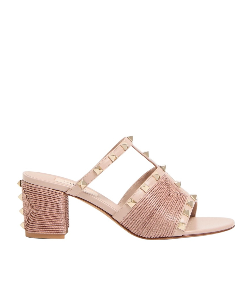 Valentino Round-headed High-heeled Sandals In Nude