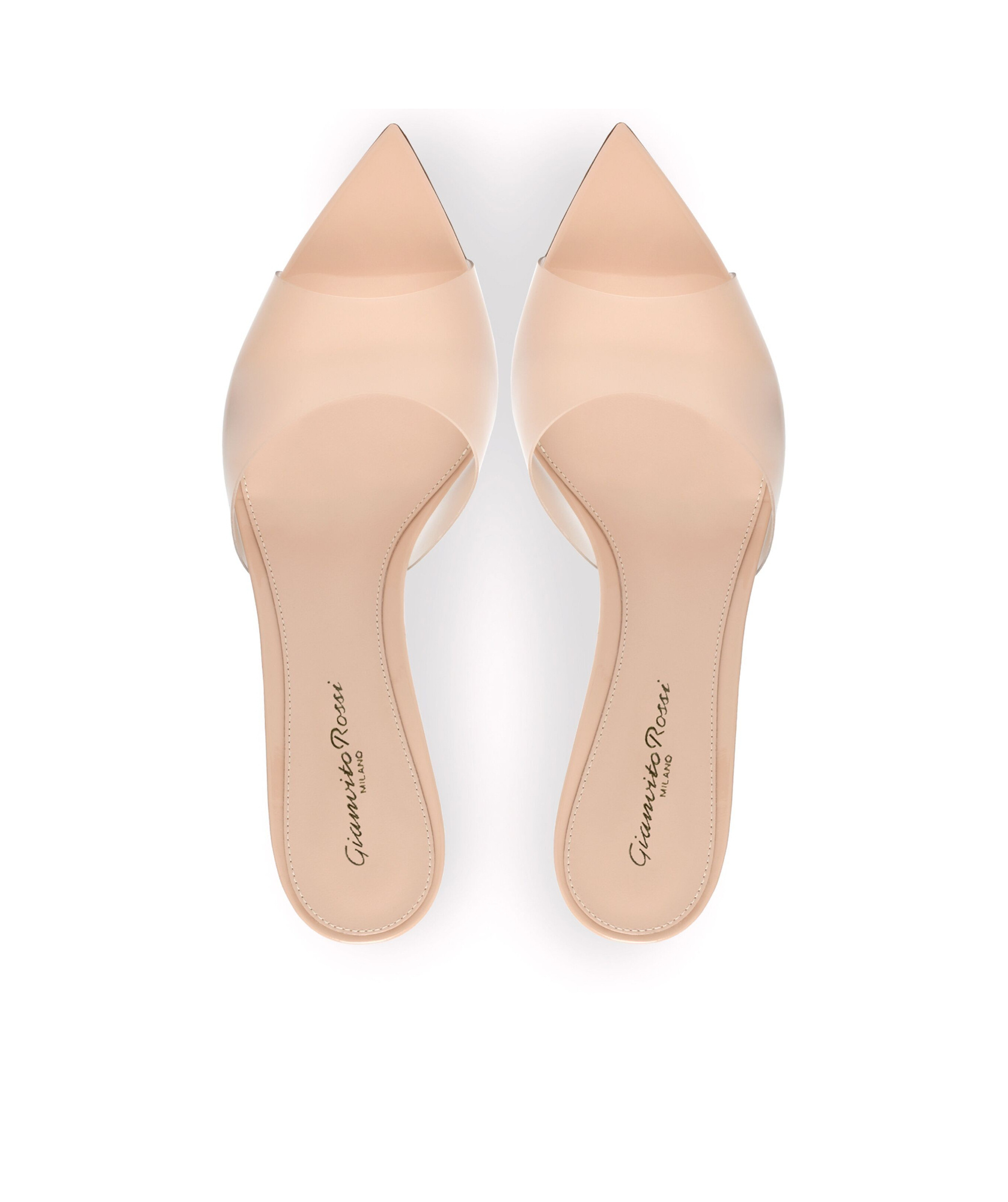 Shop Gianvito Rossi 55mm Elle Mules In Nude