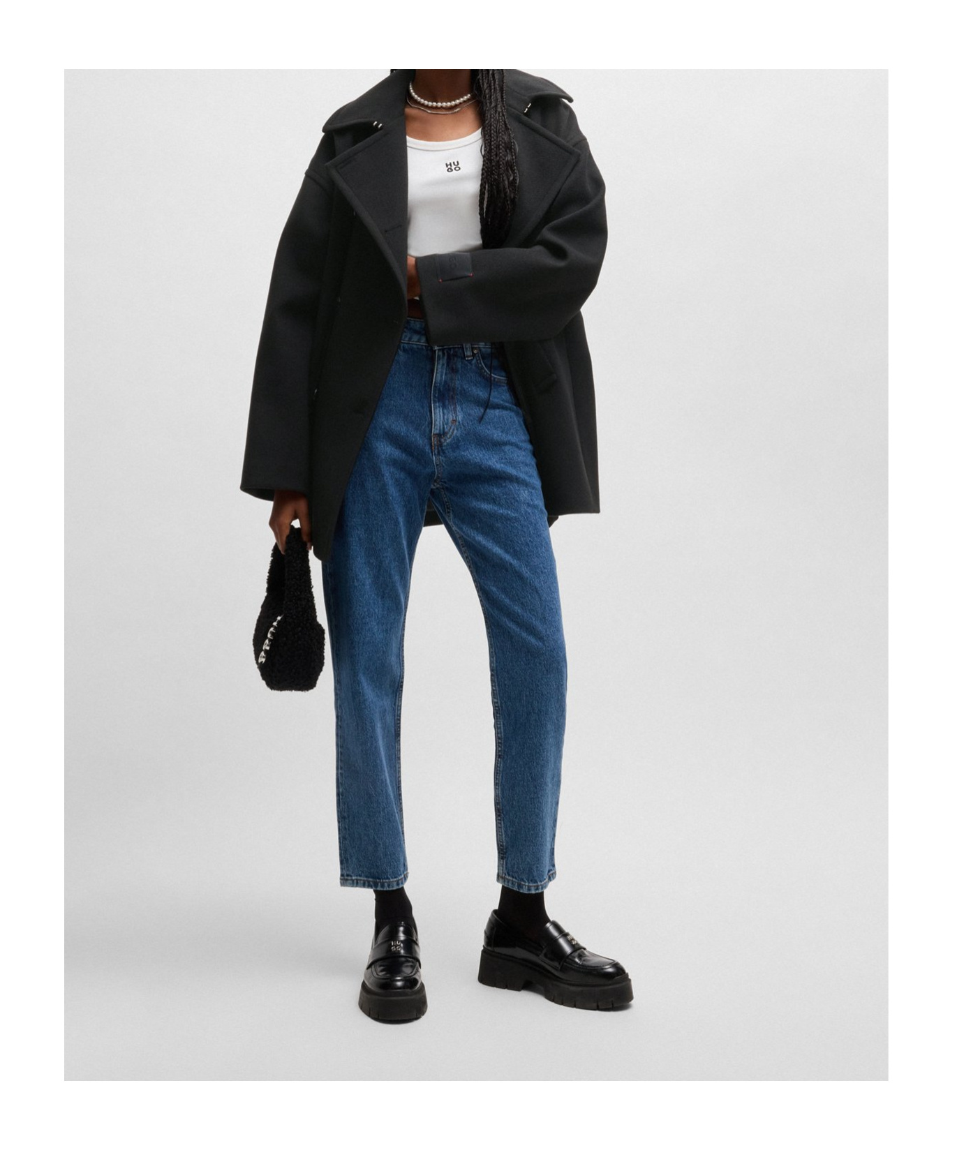 HUGO BOSS LONG-SLEEVED SHORT COAT