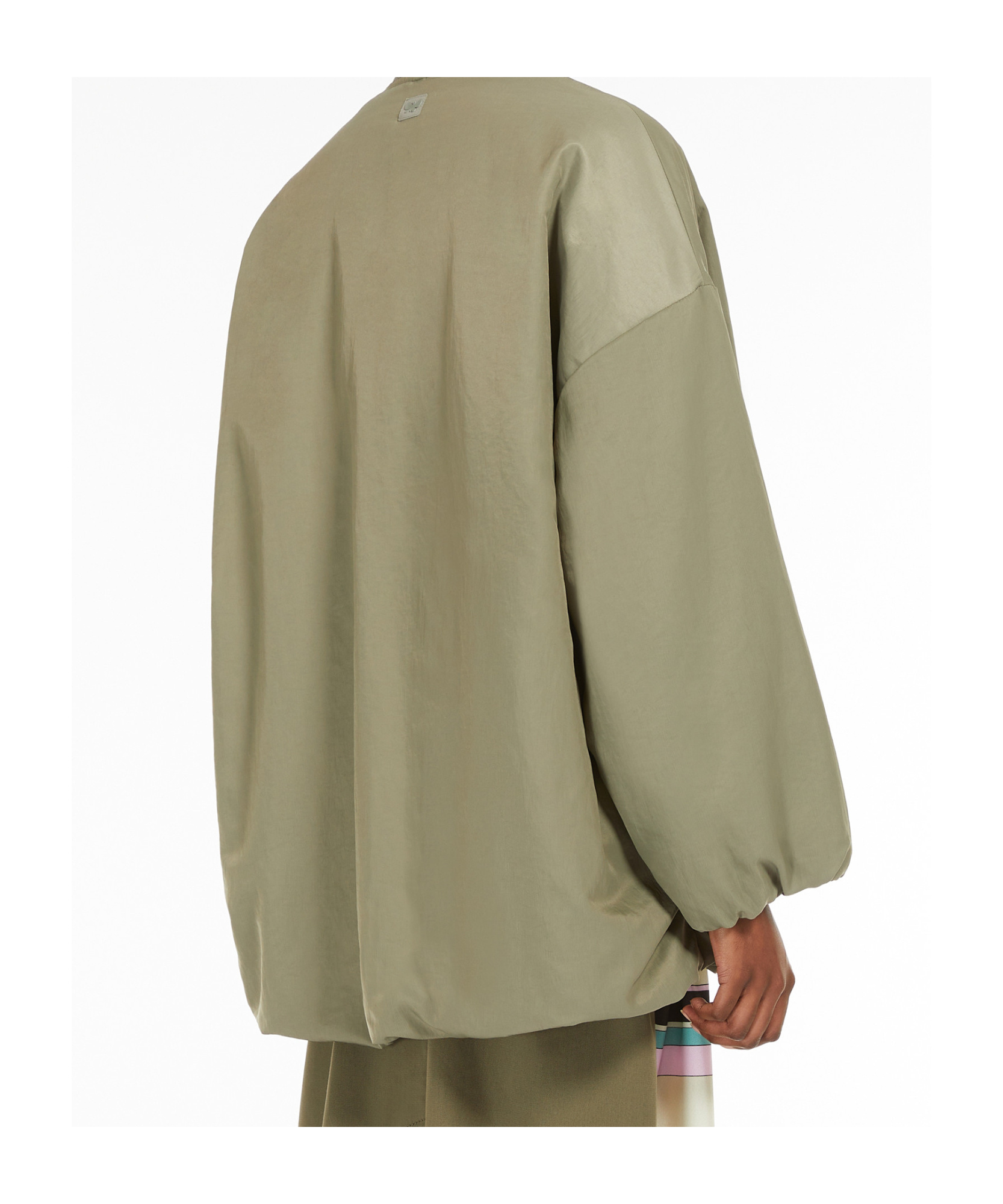 Weekend Max Mara Water-repellent Twill Bomber Jacket In Sage Green