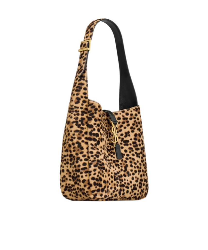 Saint Laurent Le 5 À 7 Supple Small In Pony Hair Leather In Brown
