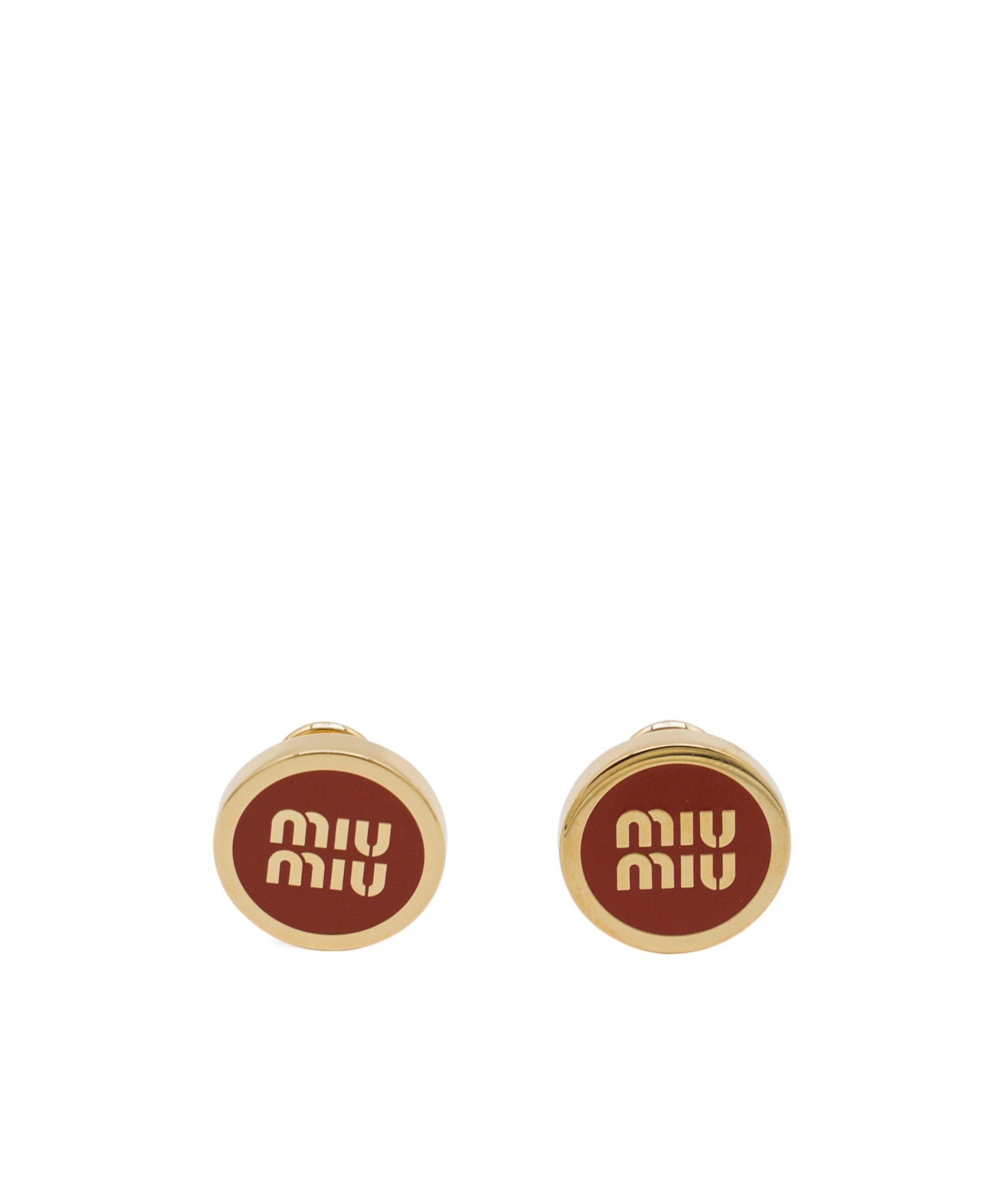 Miu Miu Round Clip-on Earrings