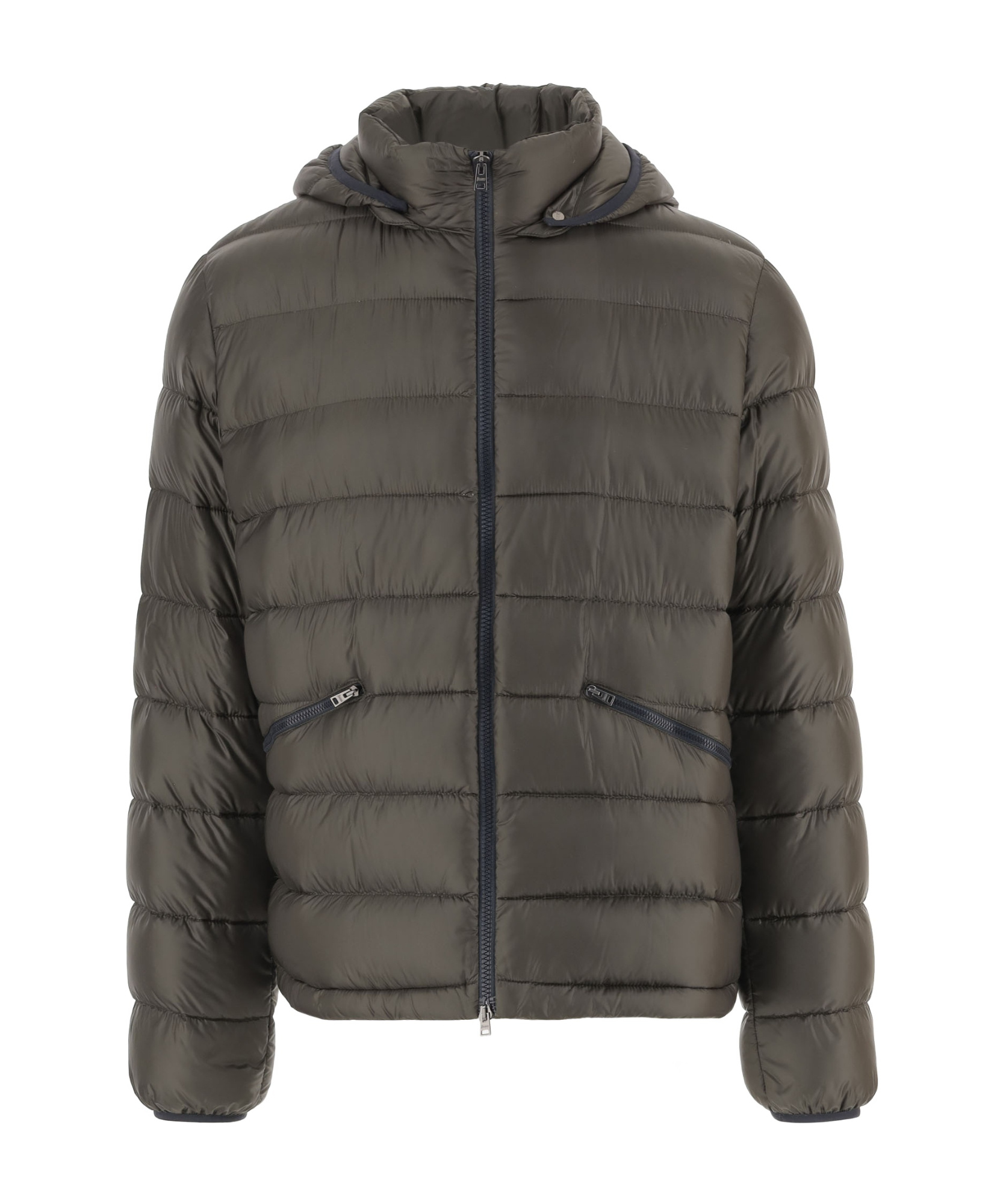 Herno Long-sleeved Cotton Jacket In Green